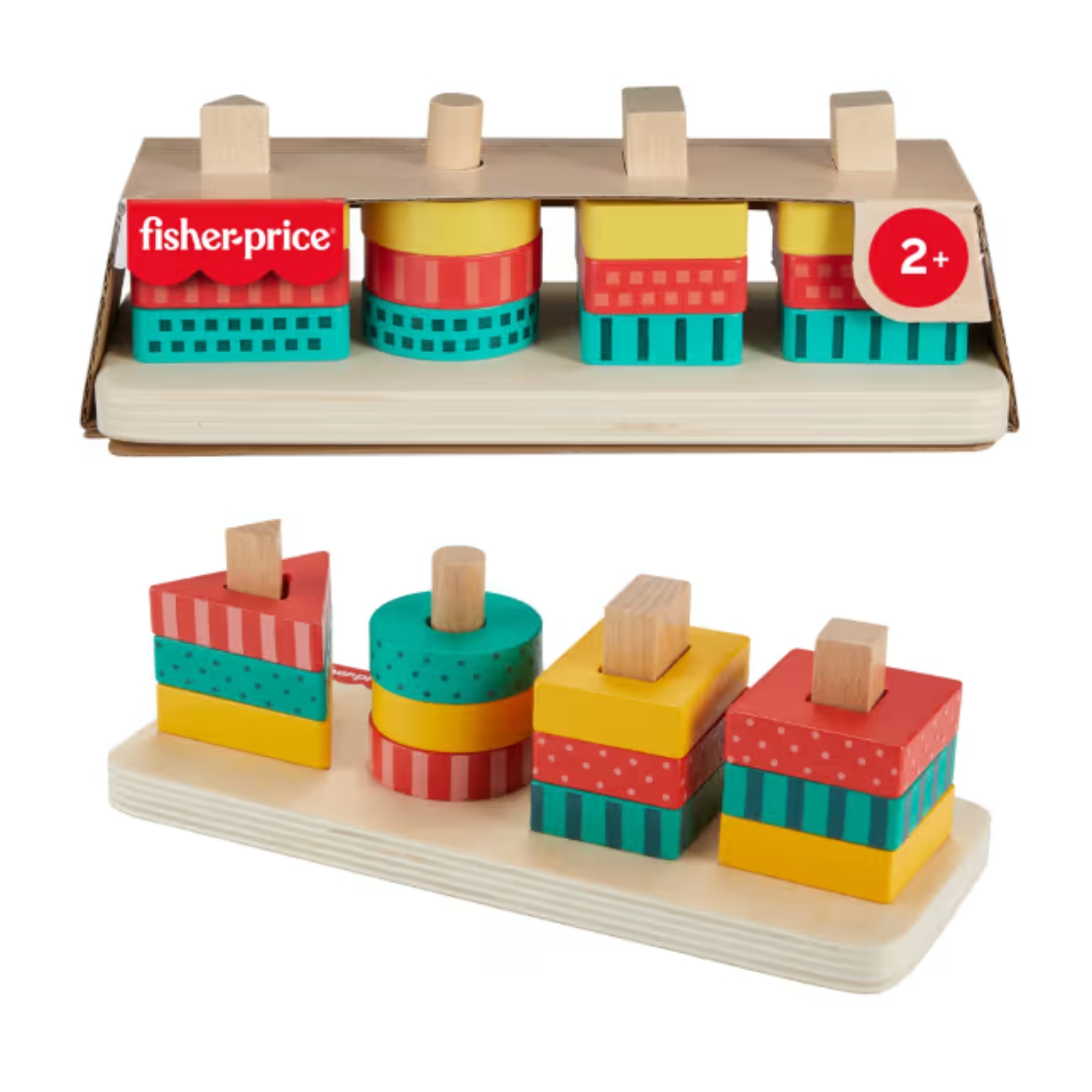 Brinquedo para Bebês Fisher-Price - Classificador de Formas de Madeira Mattel - 916714