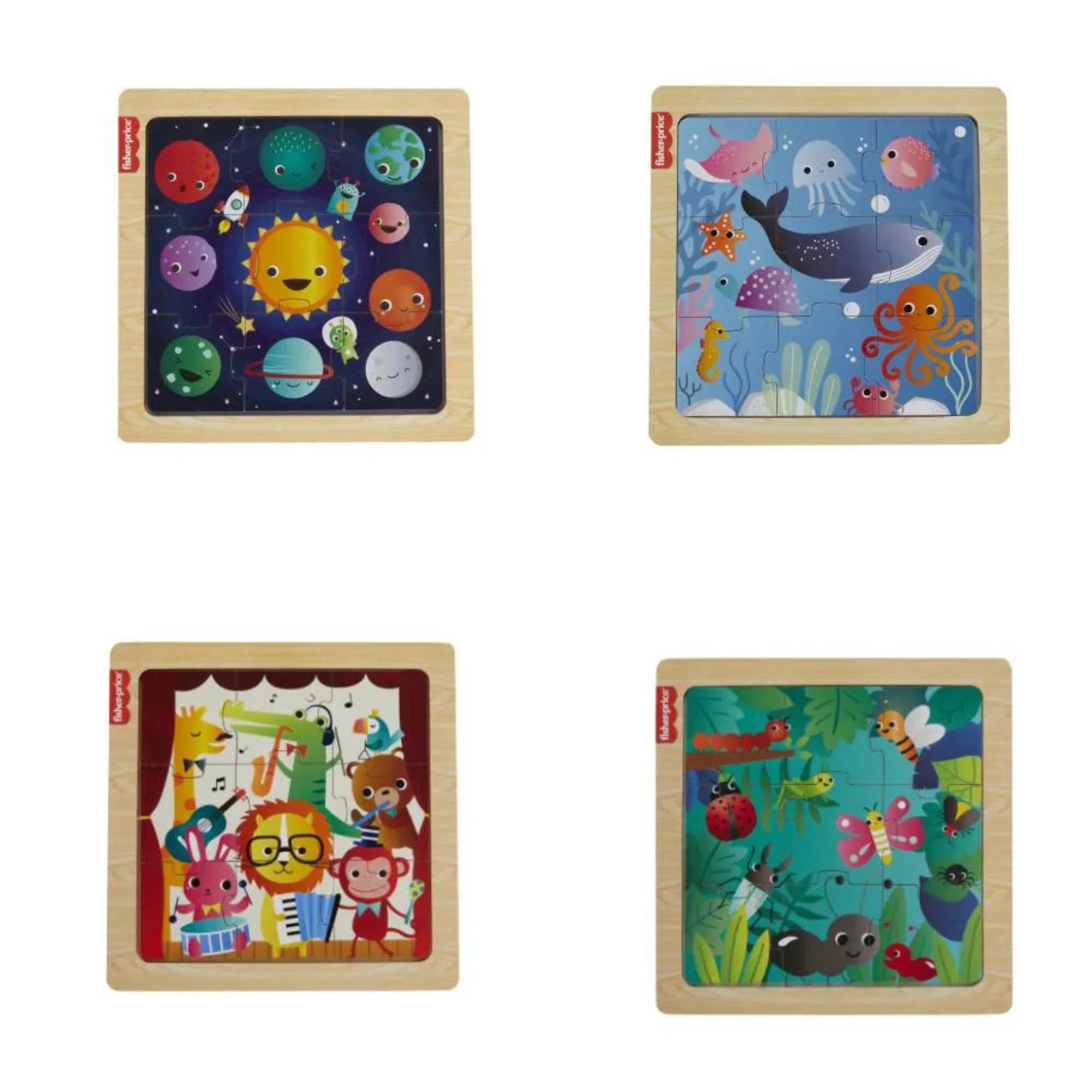 Fisher-Price Meu Primeiro Quebra-cabeça de Madeira Sortidos e Unitário Mattel - 916762