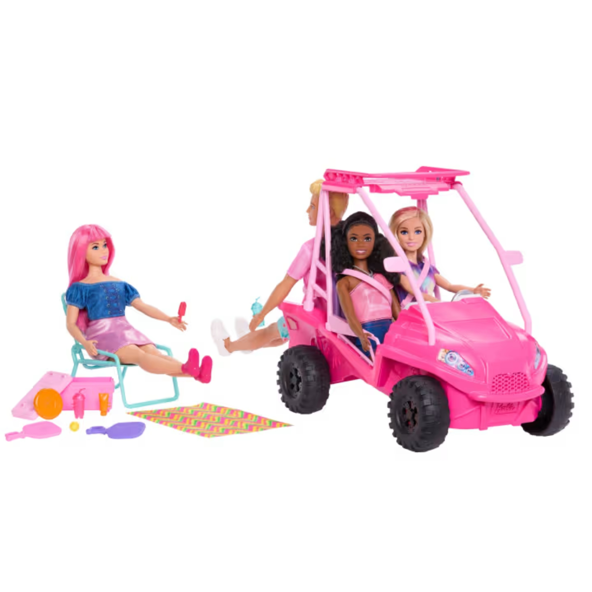 Veículo para Boneca Os Mistérios da Barbie: Detetives da Praia Beach Buggy Mattel - 916792