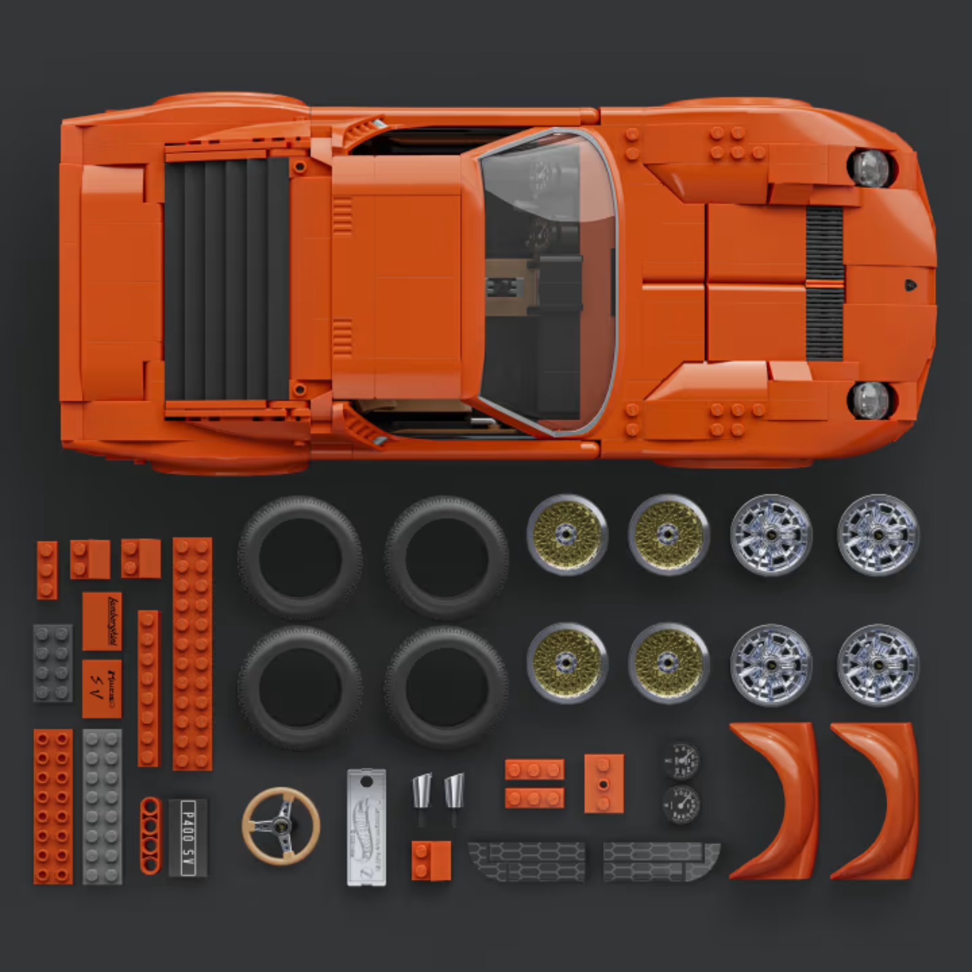 Jogo de Construção Premium Lamborghini Miura P400 SV Hot Wheels Mattel - 927149