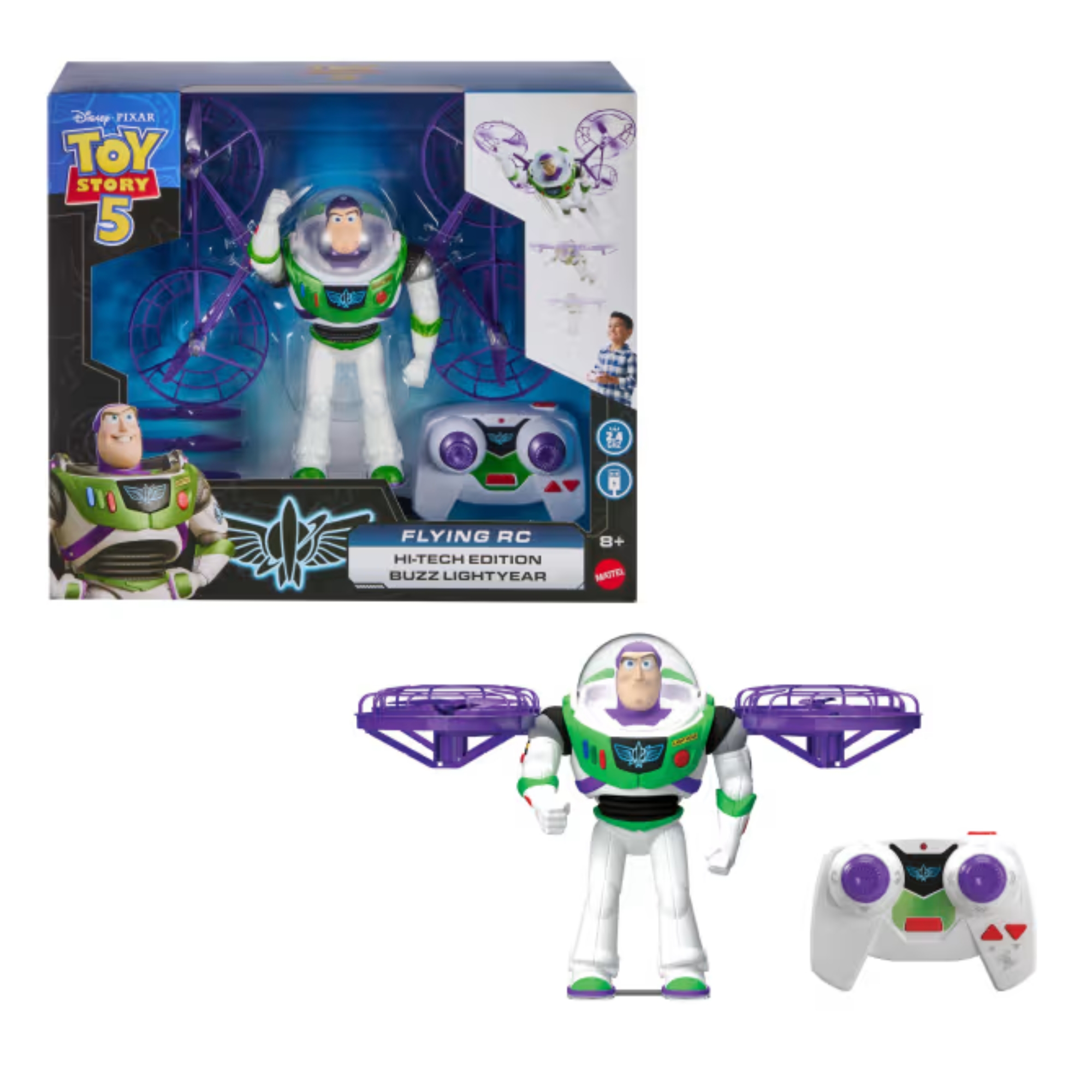 Figura de Ação Buzz Lightyear Hi-Tech Edition RC Toy Story 5 Mattel - 927233