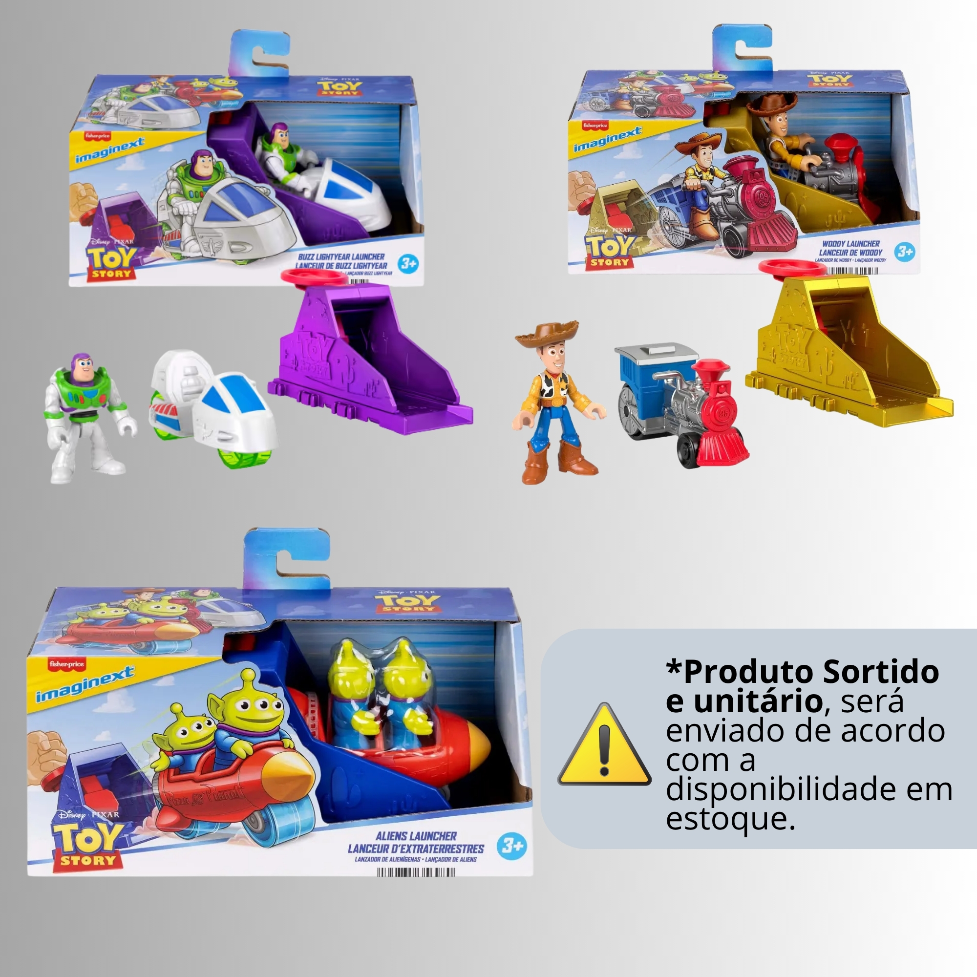 Figura de Ação Imaginext Toy Story Lançador de Impacto Secreto Sortido e Unitário Mattel - 926436