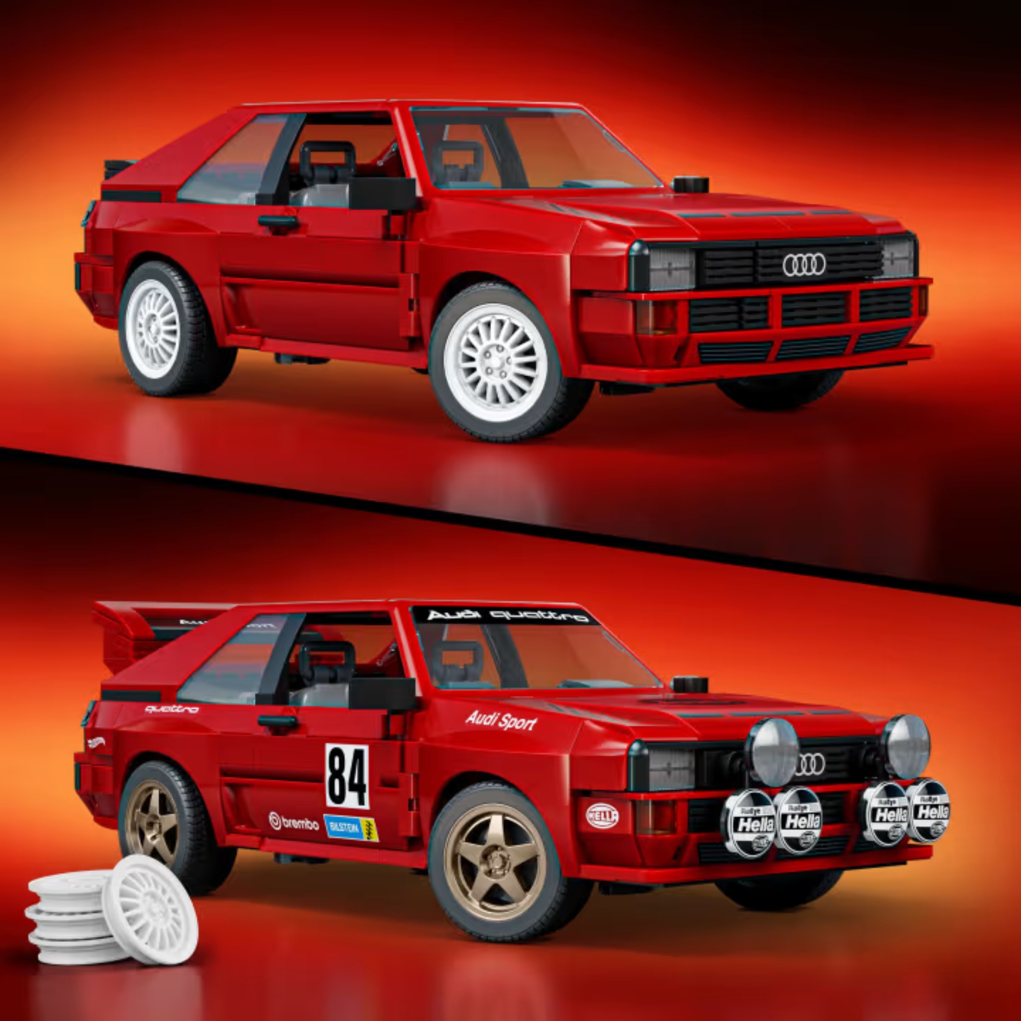 Mattel Brick Shop Hot Wheels Jogo de Construção Elite '84 Audi Sport Quattro Mattel - 927148