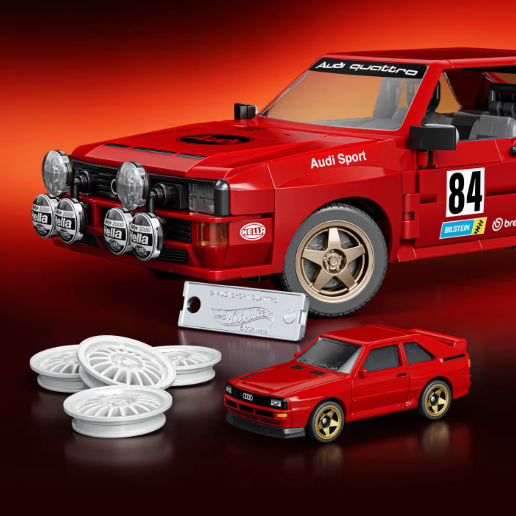 Mattel Brick Shop Hot Wheels Jogo de Construção Elite '84 Audi Sport Quattro Mattel - 927148