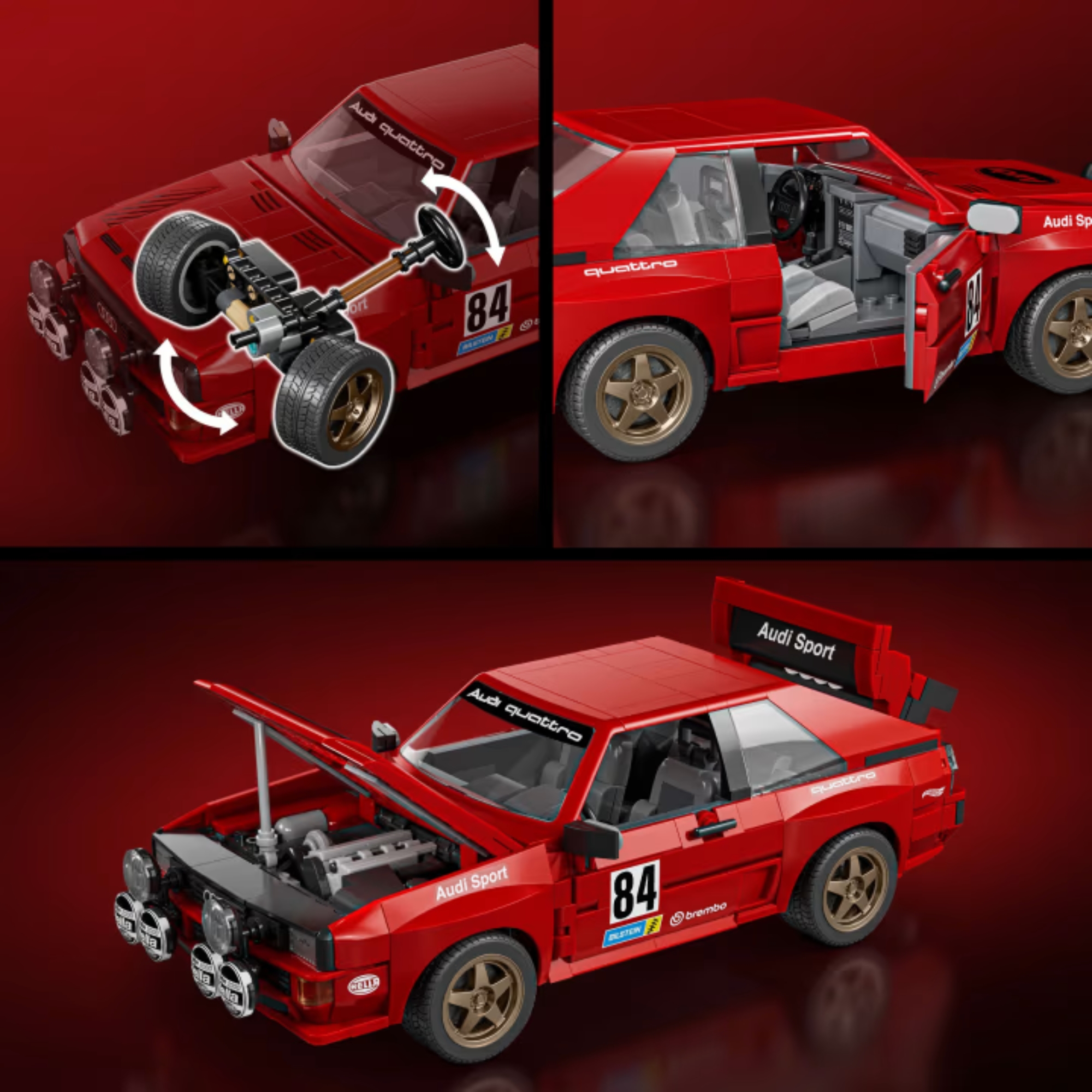 Mattel Brick Shop Hot Wheels Jogo de Construção Elite '84 Audi Sport Quattro Mattel - 927148