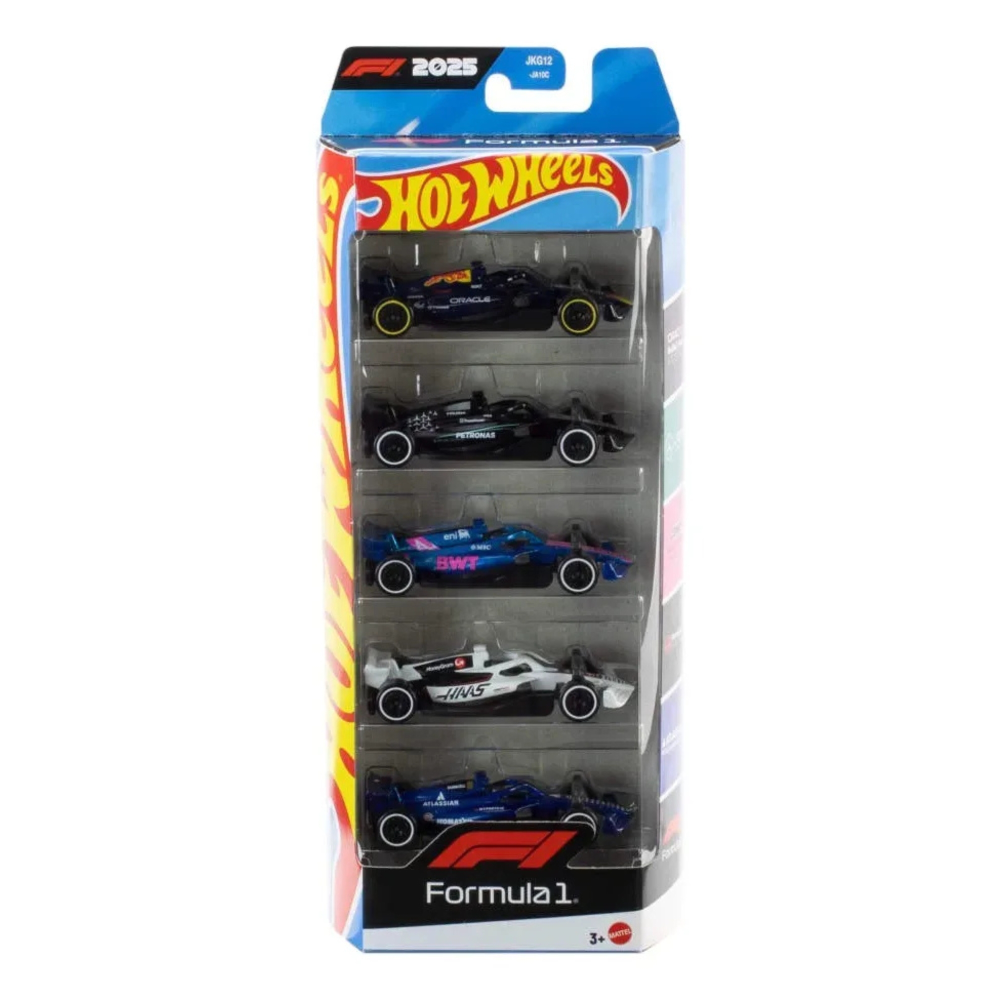 Kit 5 Carrinhos Hot Wheels Fórmula 1 Diecast Mattel - 926859