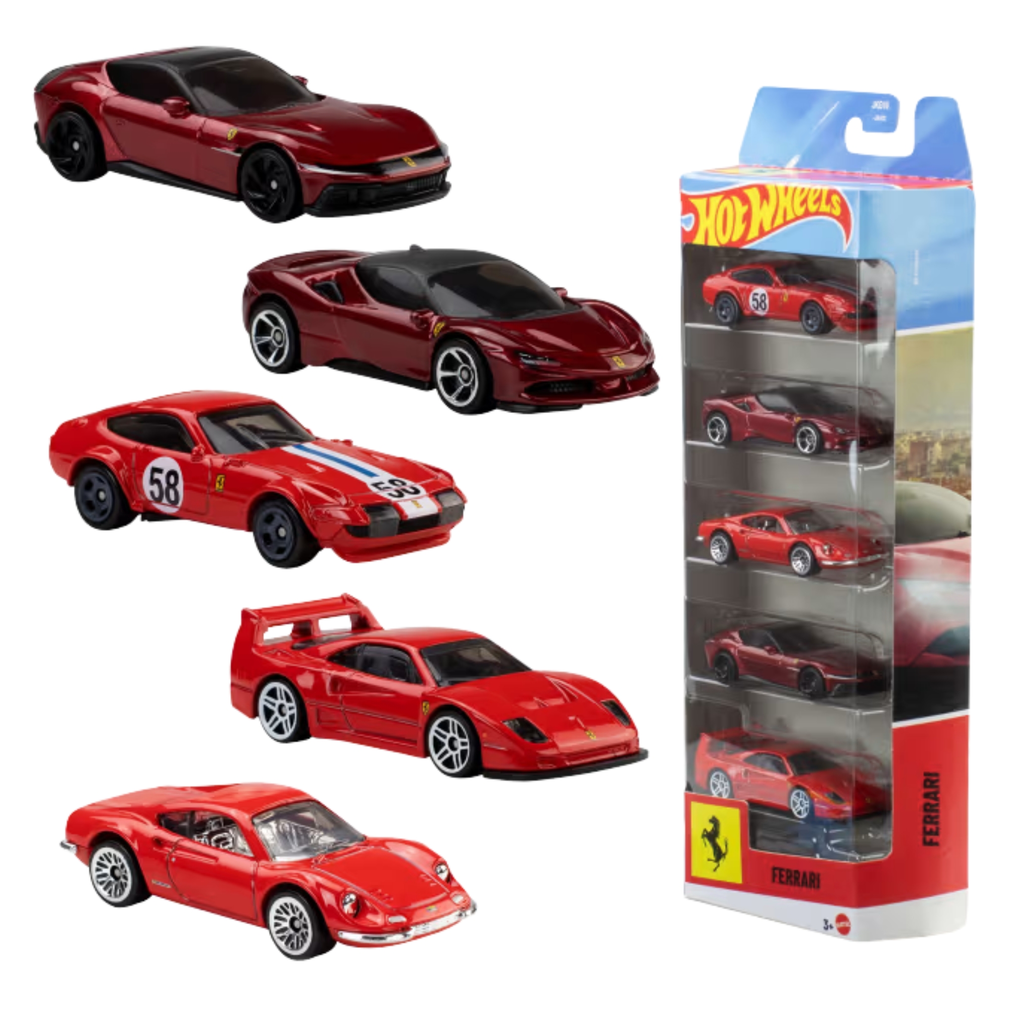 Kit 5 Carrinhos Hot Wheels Diecast Mattel - 927092