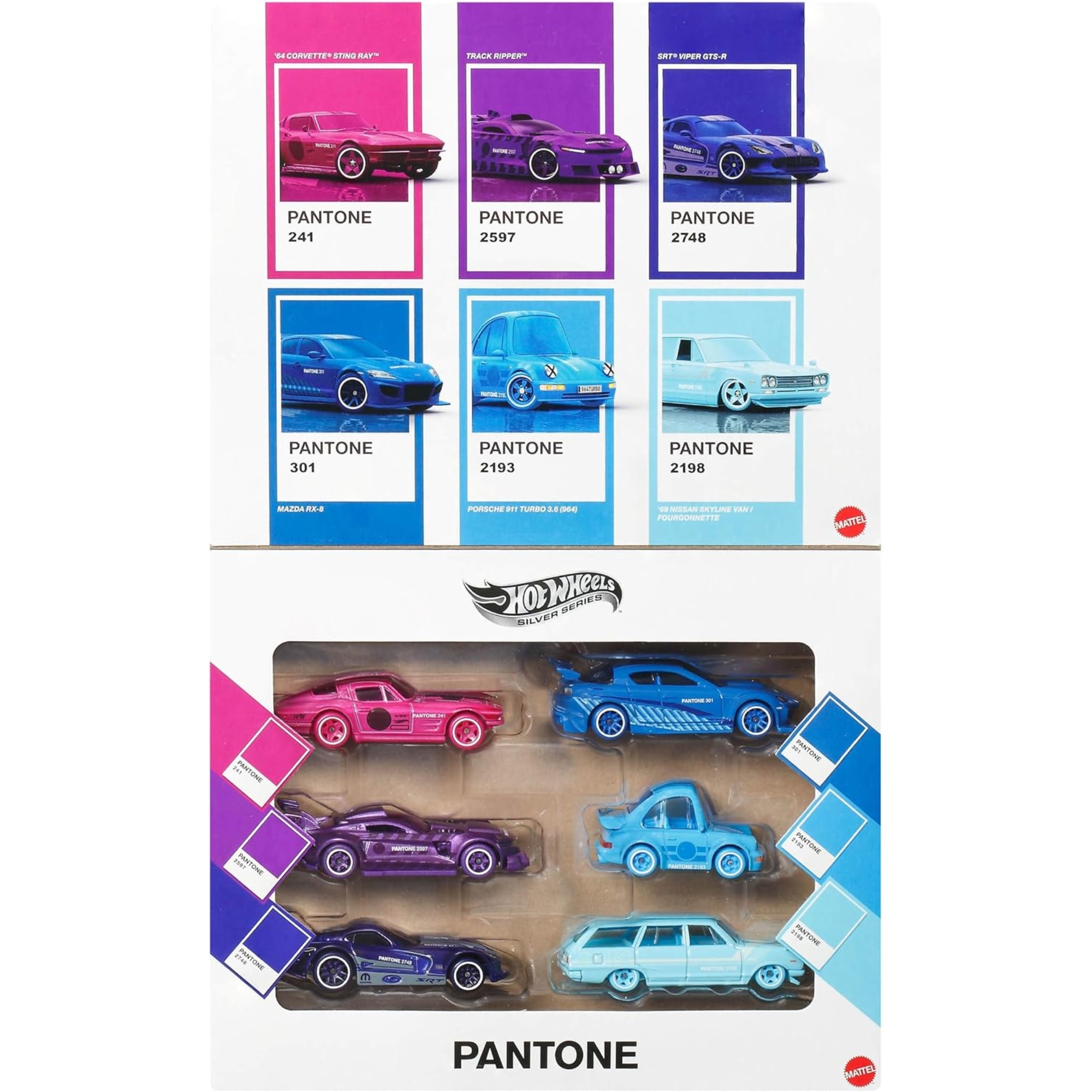 Kit de Carrinhos Hot Wheels Collector Pantone Sortido e Unitário Mattel - 927097