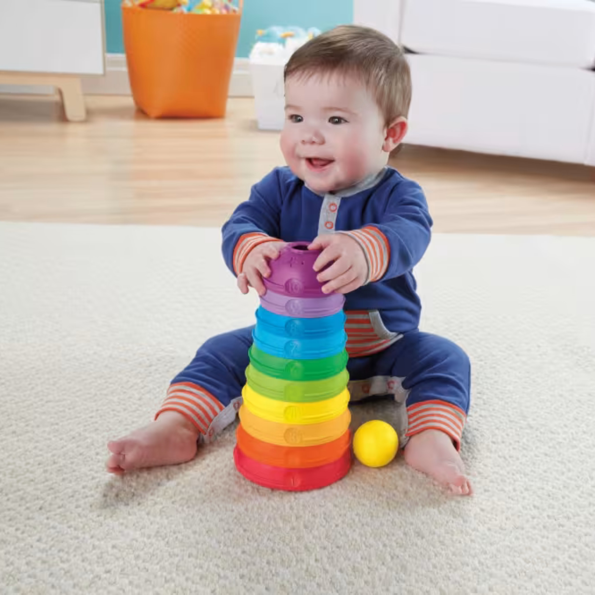 Brinquedo para Bebês Potinhos Empilhar & Rolar Fisher Price Mattel - 362068