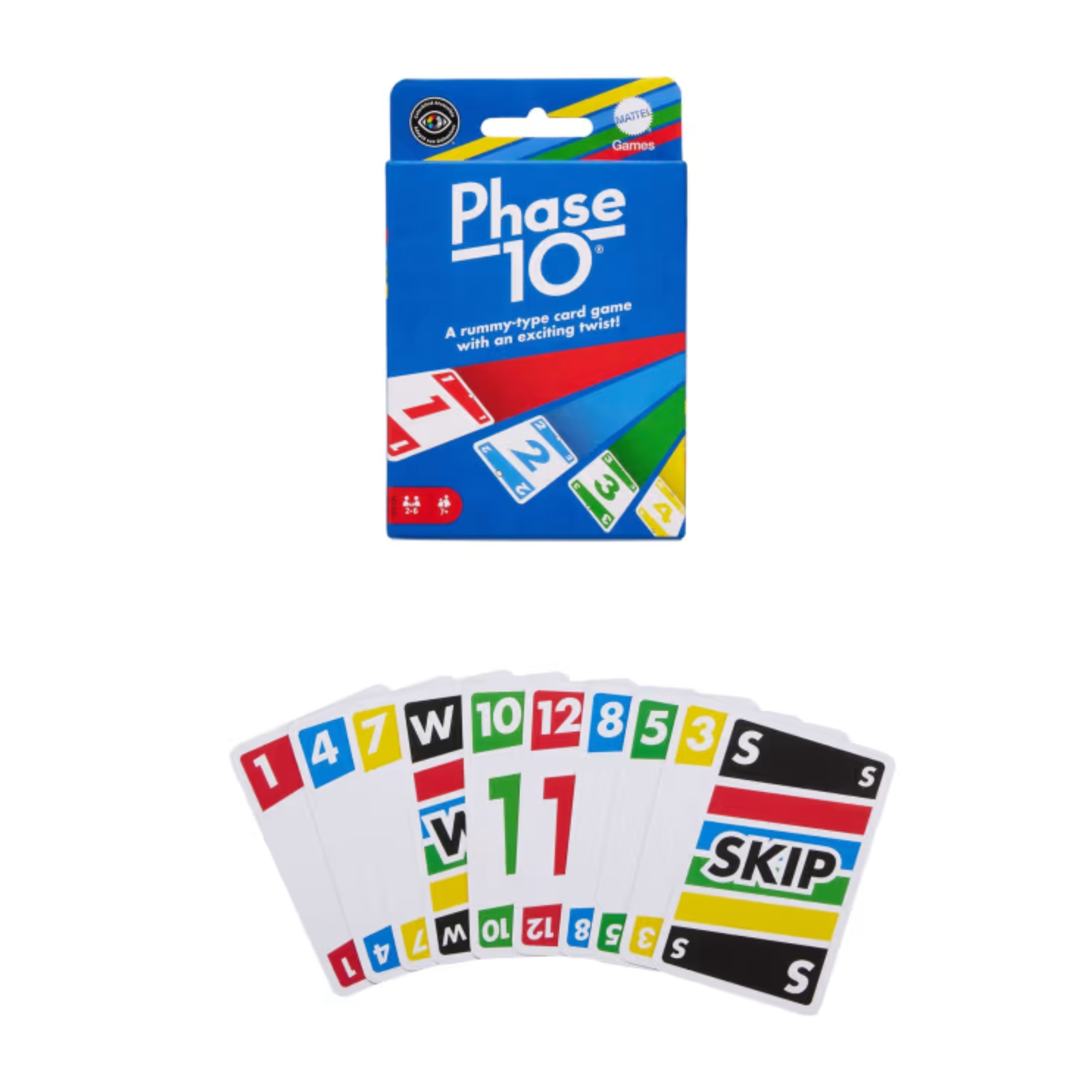 Jogo de Cartas Phase 10 - Estratégia e Diversão c/ 108 cartões Mattel - 913556