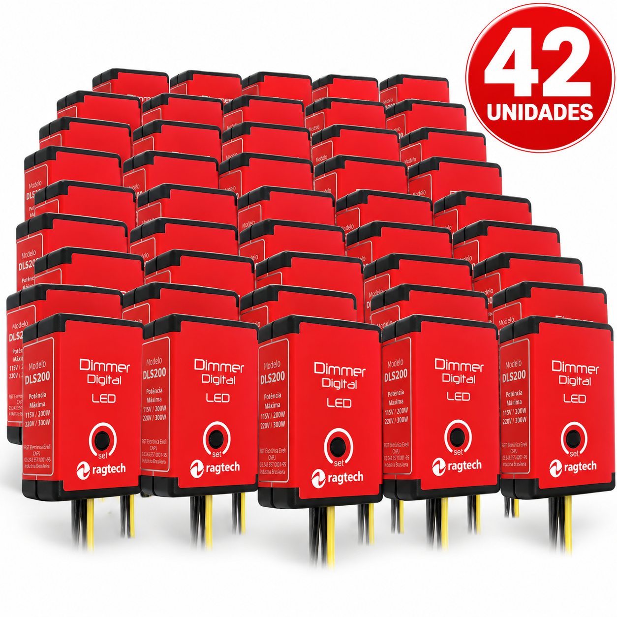 Kit 42 Dimmers Digital Bivolt Modelo DLS200 - Ragtech 20DIM4440