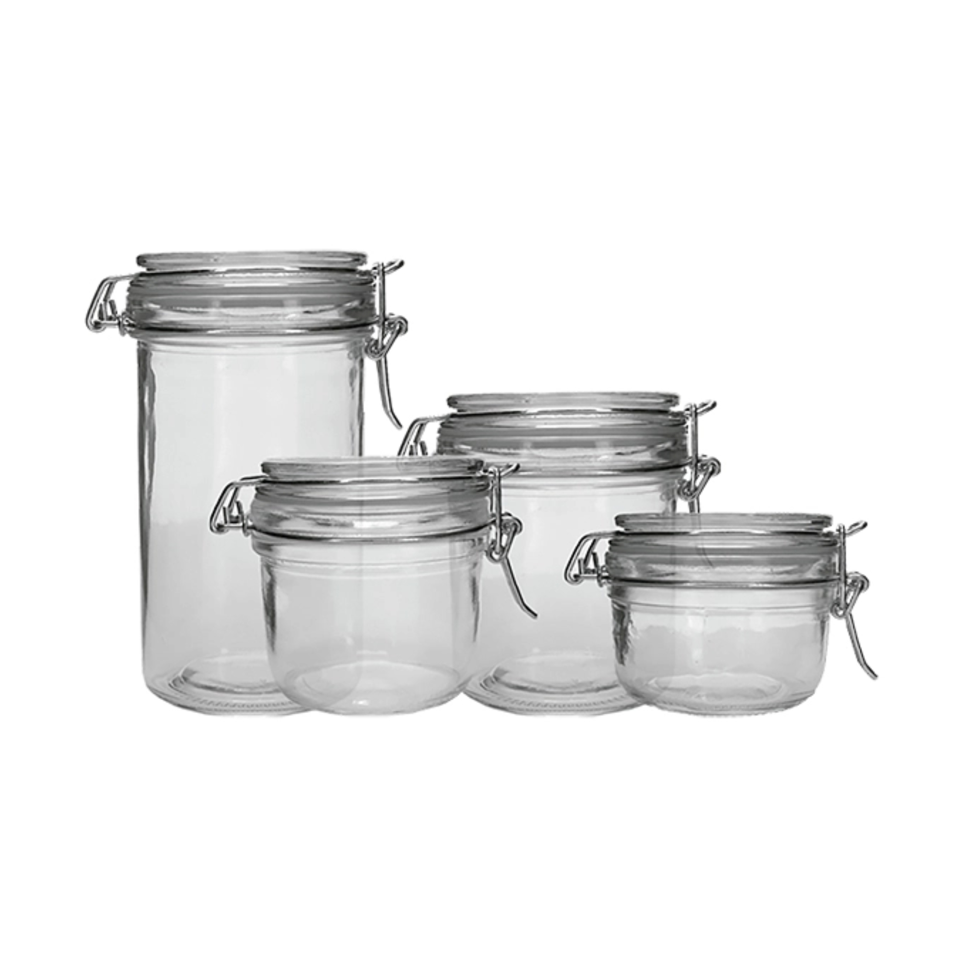 Kit 4 Potes Herméticos de Vidro Vitreo Mimo Style - 9088