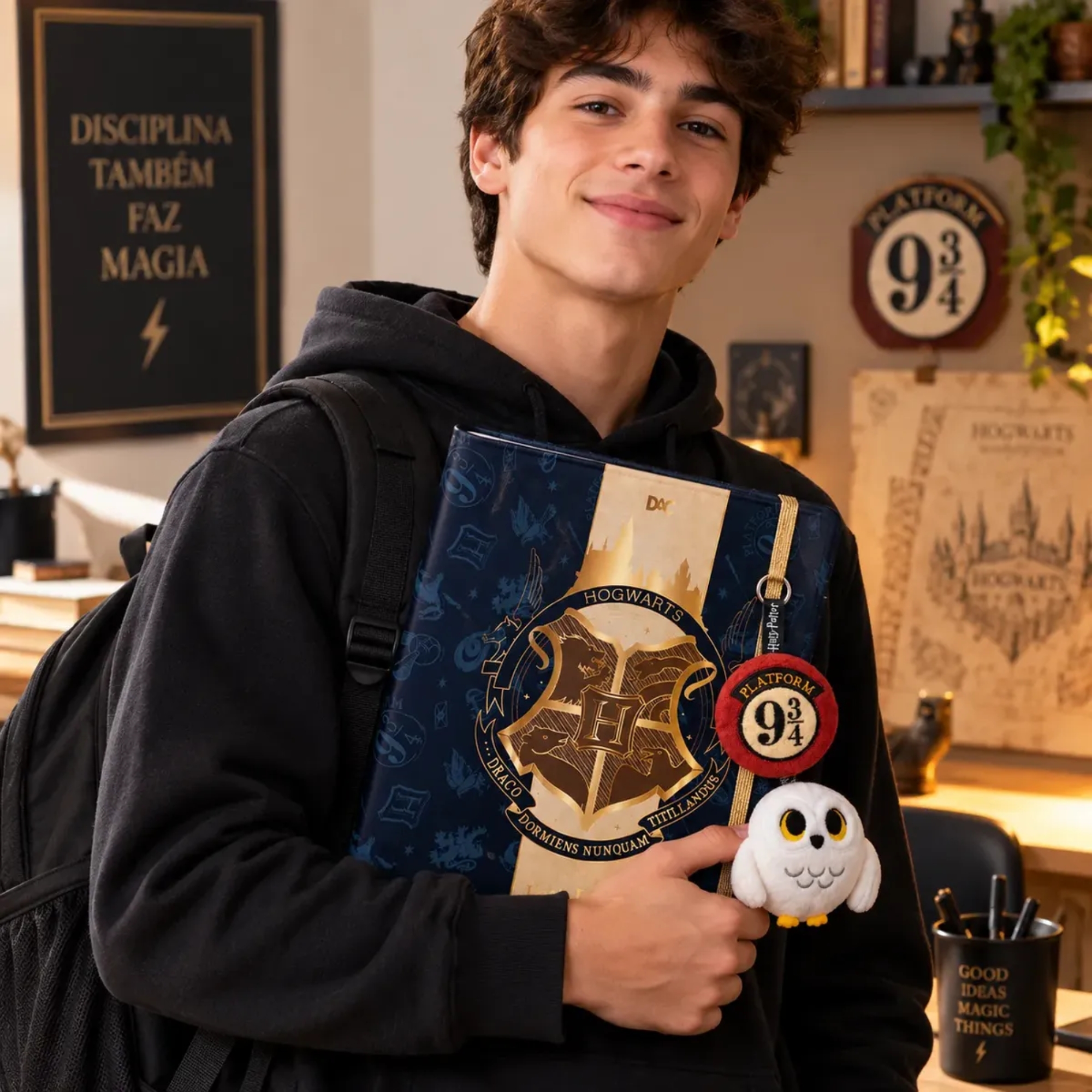Caderno Argolado Universitário Harry Potter Hogwarts DAC - 5813