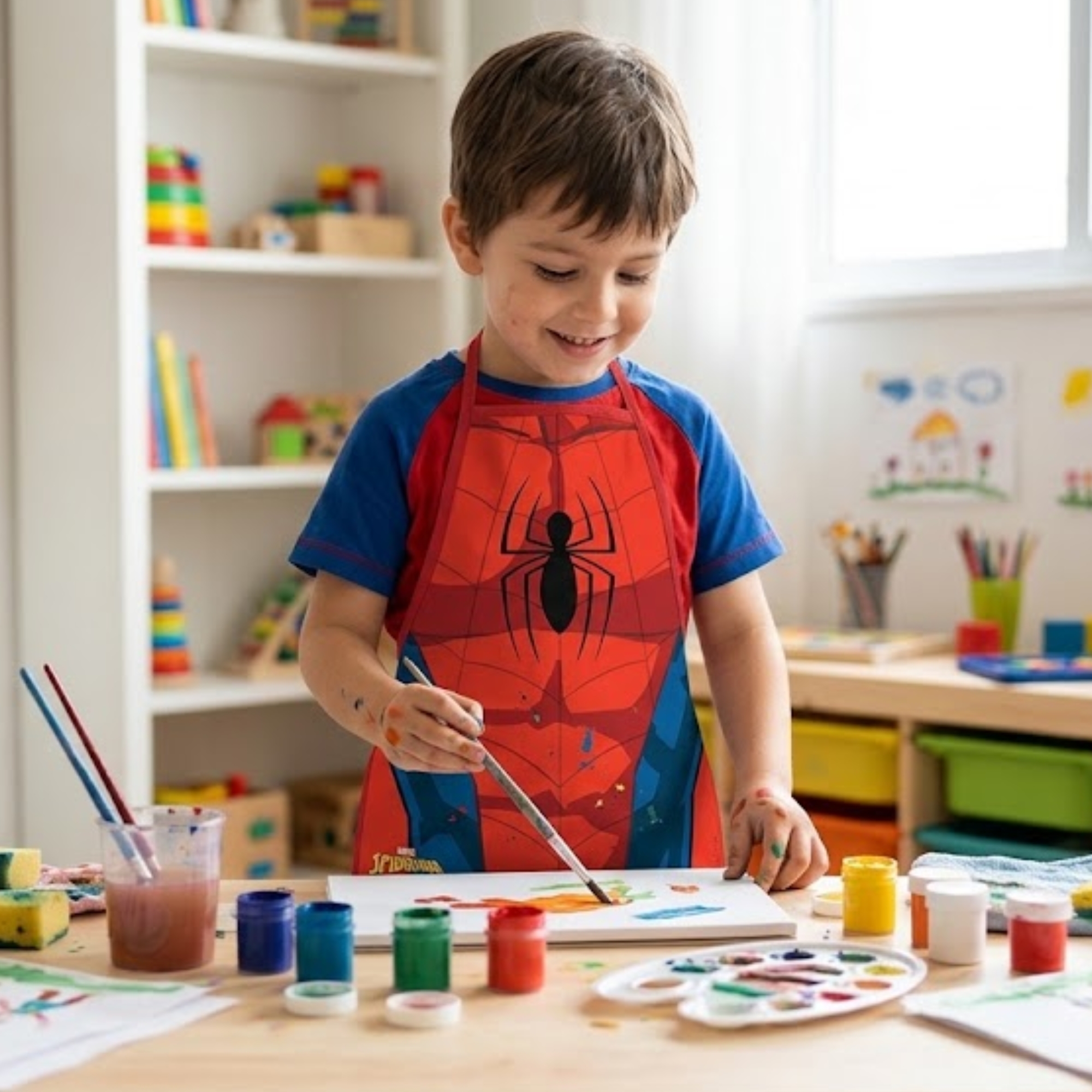 Avental Infantil Homem-Aranha em PEVA DAC - 5738