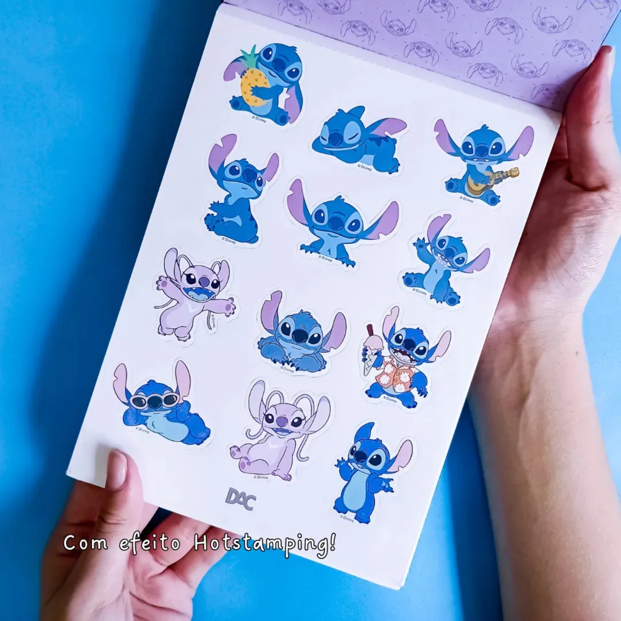 Caderno de Adesivos Stitch com Mais de 200 Adesivos DAC - 5571