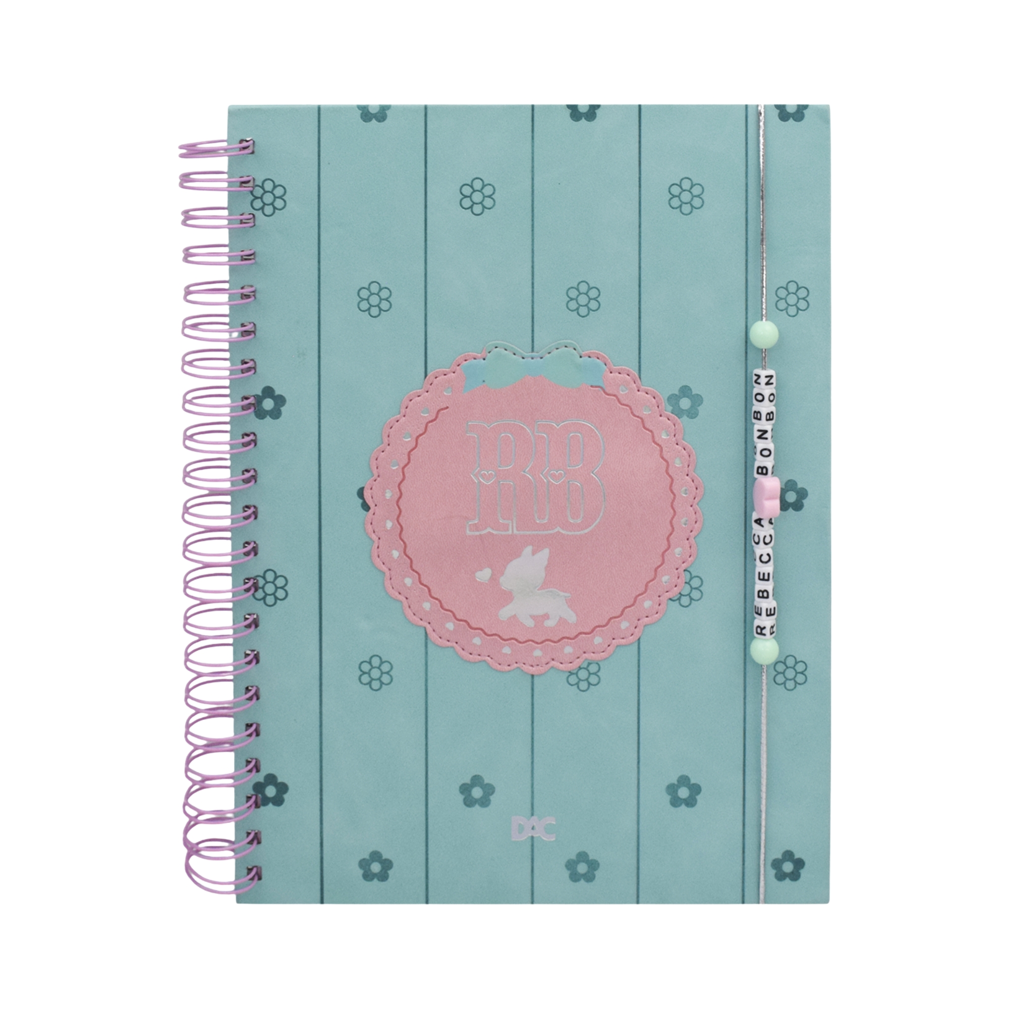 Caderno Universitário Smart RB 80 Folhas Capa PU cor Verde Água DAC - 5939