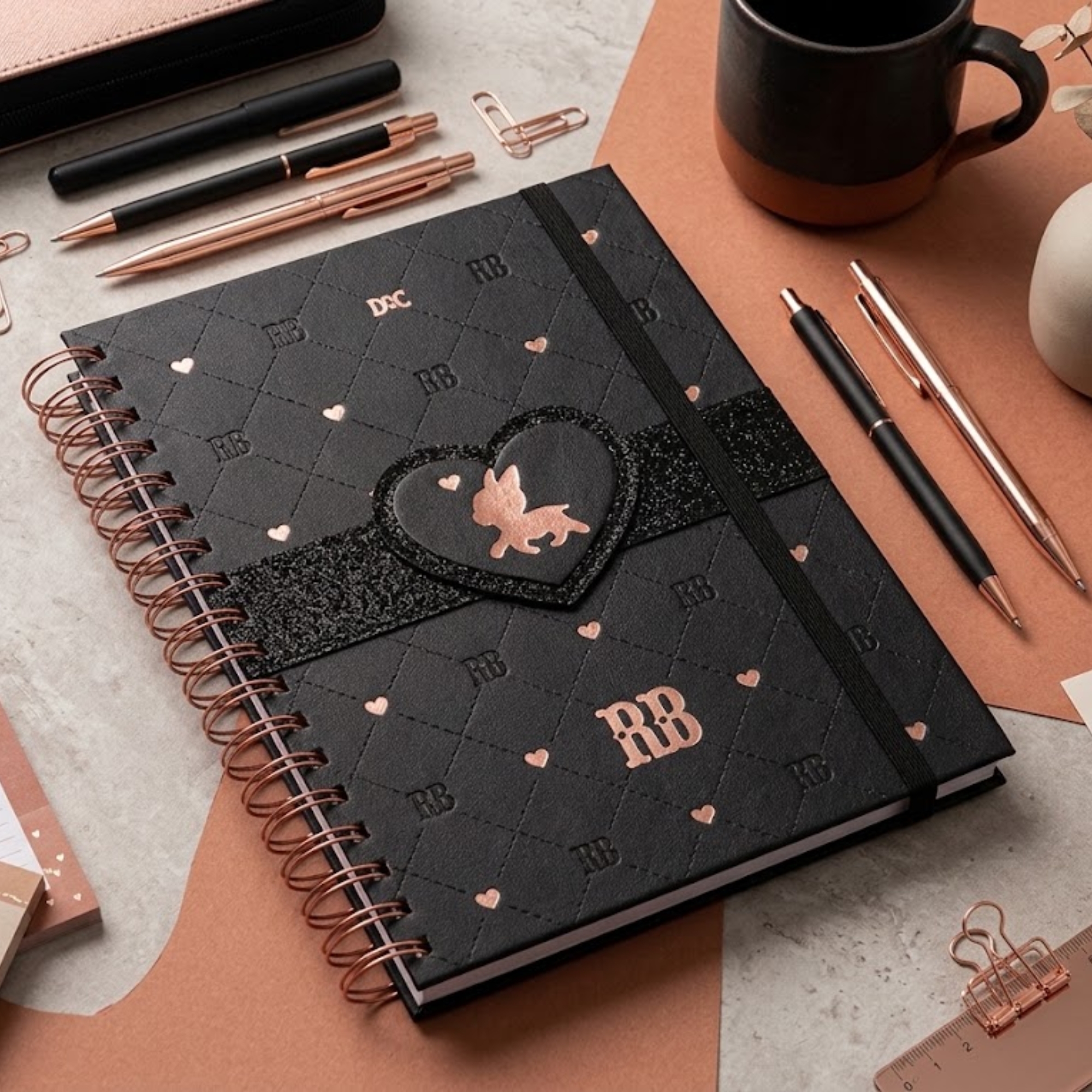 Caderno Universitário Smart RB 80 Folhas Capa PU cor Preta - DAC 5941