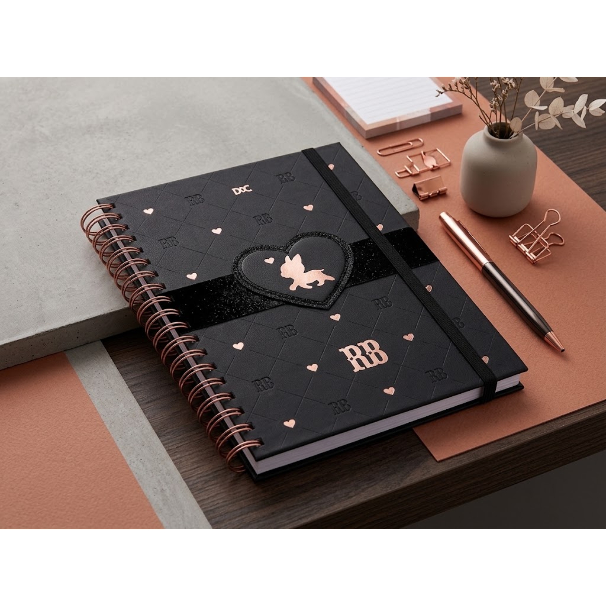 Caderno Universitário Smart RB 80 Folhas Capa PU cor Preta - DAC 5941