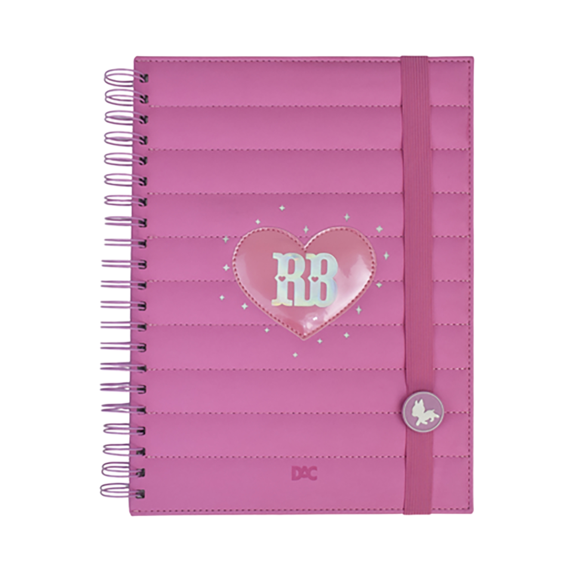 Caderno Universitário Smart RB 80 Folhas Capa em PU na cor Rosa DAC - 5937