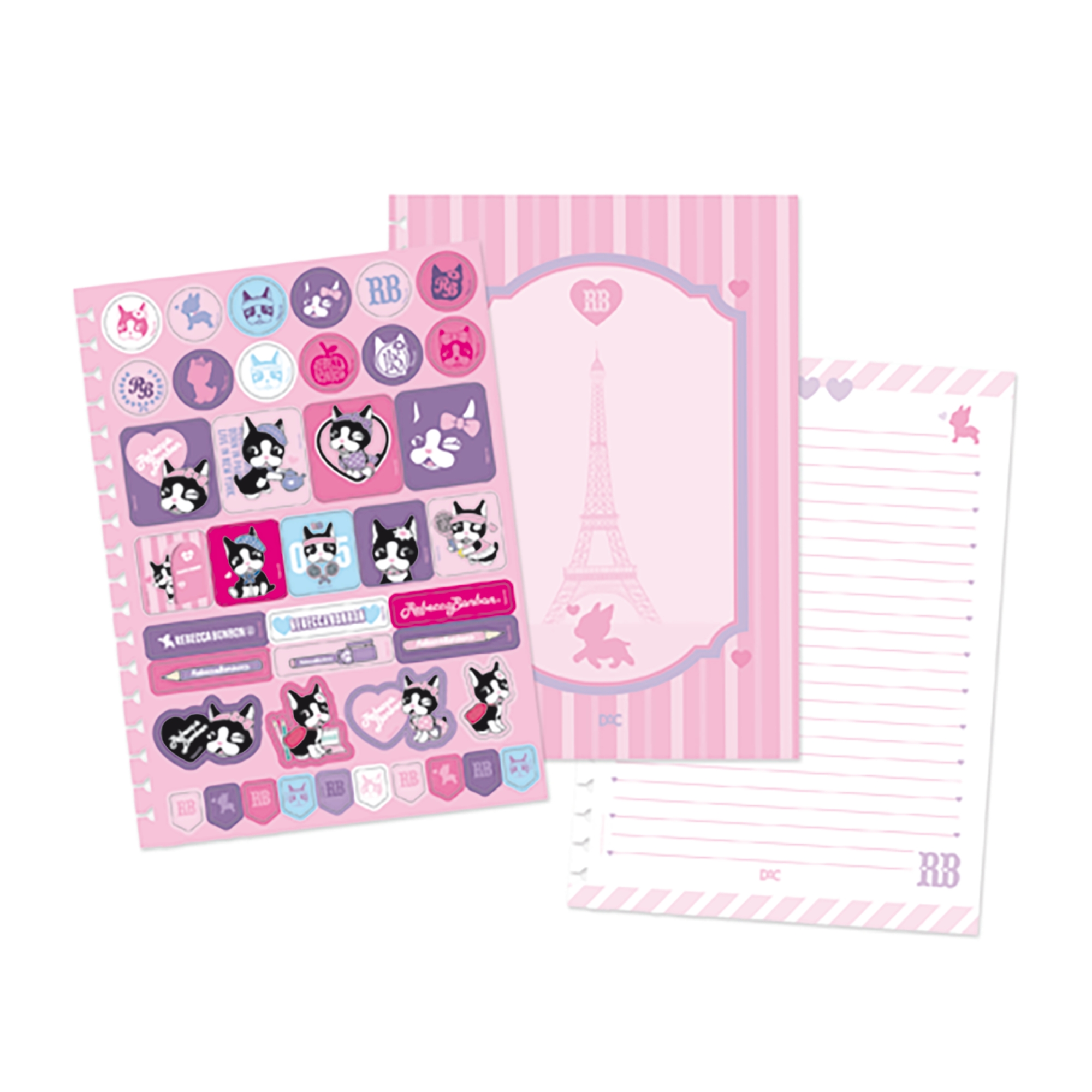 Caderno Universitário Smart RB 80 Folhas Capa em PU na cor Rosa DAC - 5937