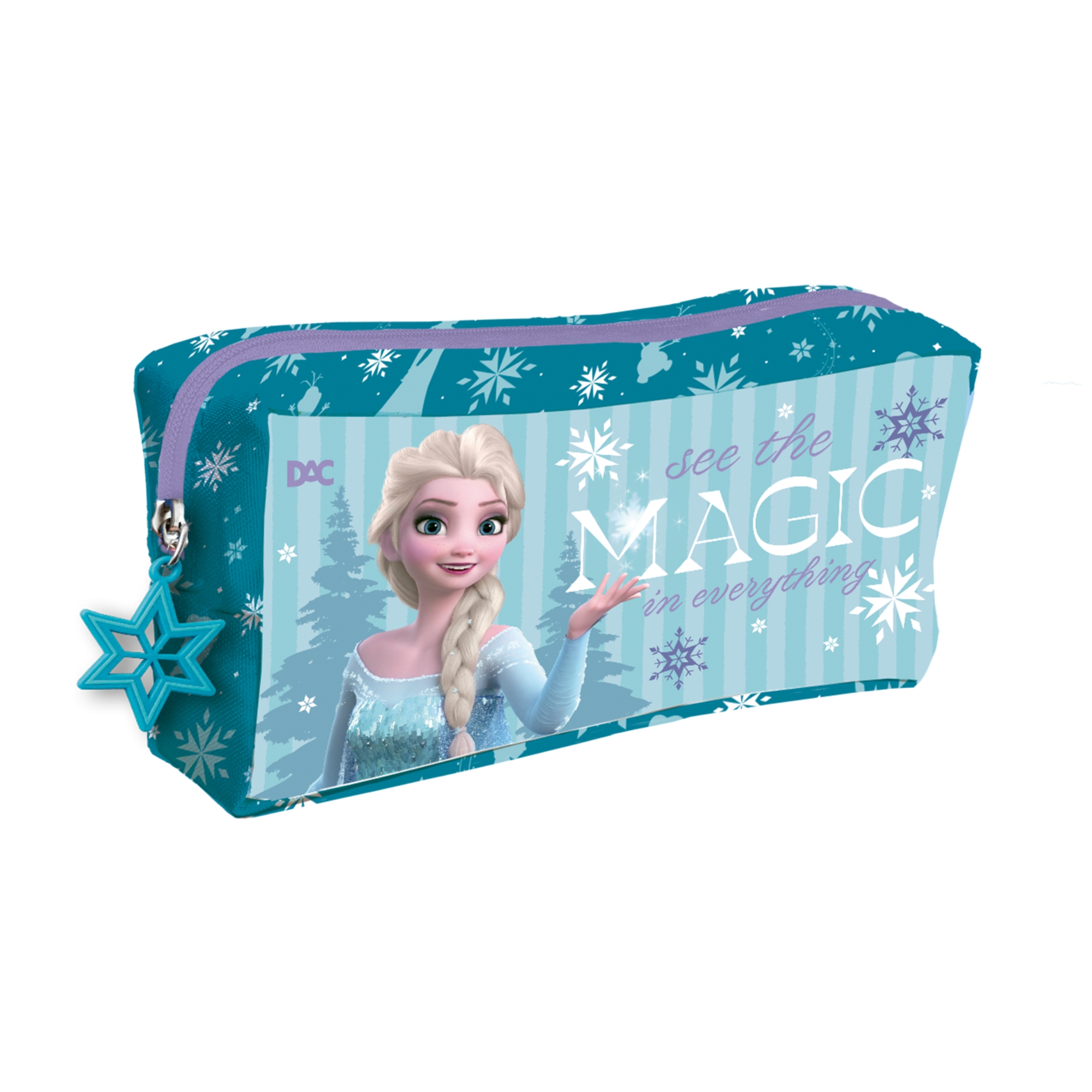 Estojo Escolar Frozen Elsa em Tecido com Zíper DAC - 5728