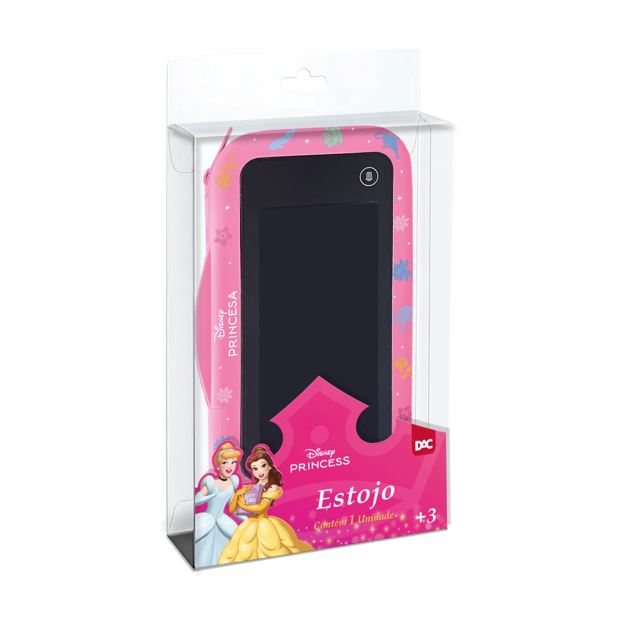 Estojo com Lousa Mágica Princesas Disney c/ Caneta de Desenho DAC - 5777