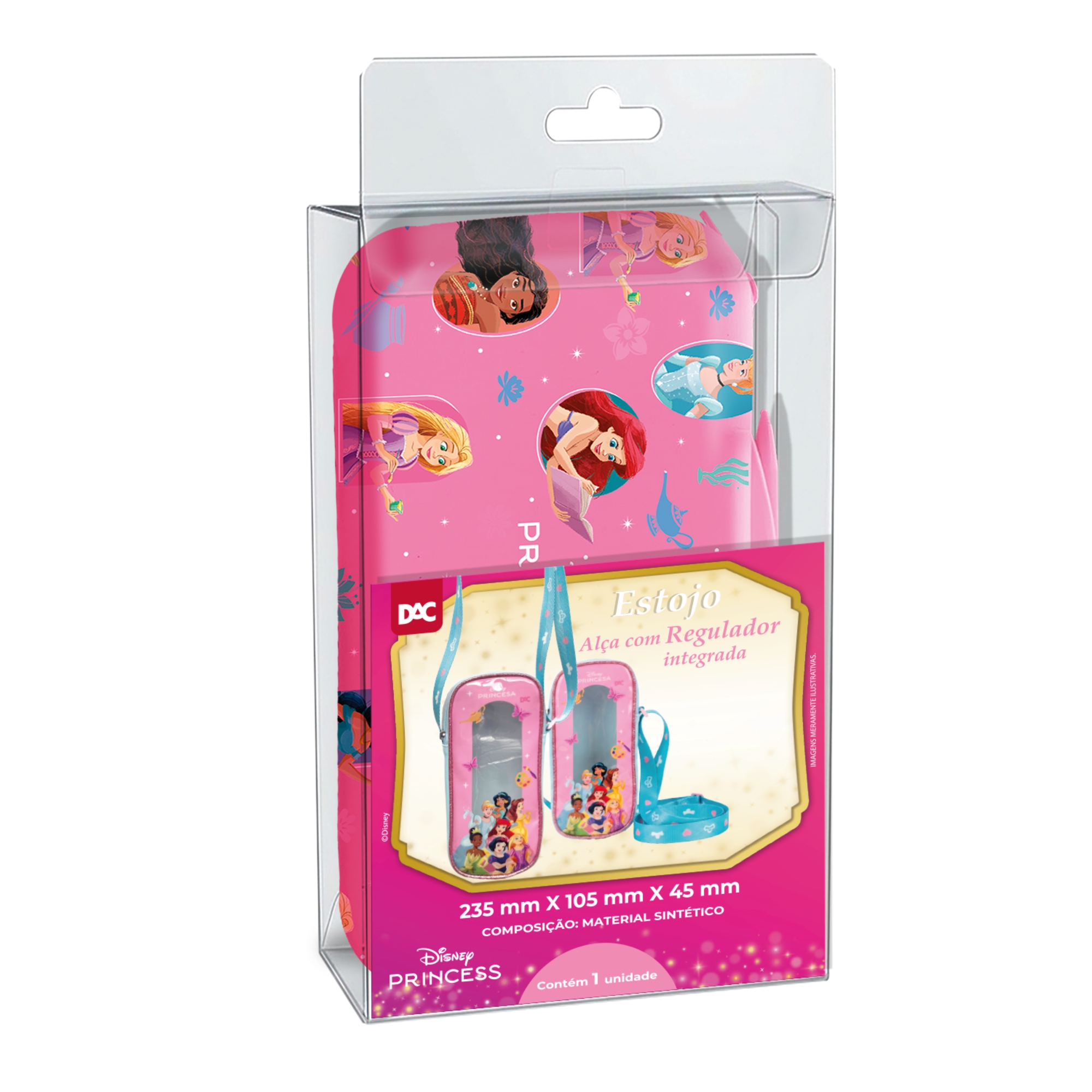 Estojo com Lousa Mágica Princesas Disney c/ Caneta de Desenho DAC - 5777