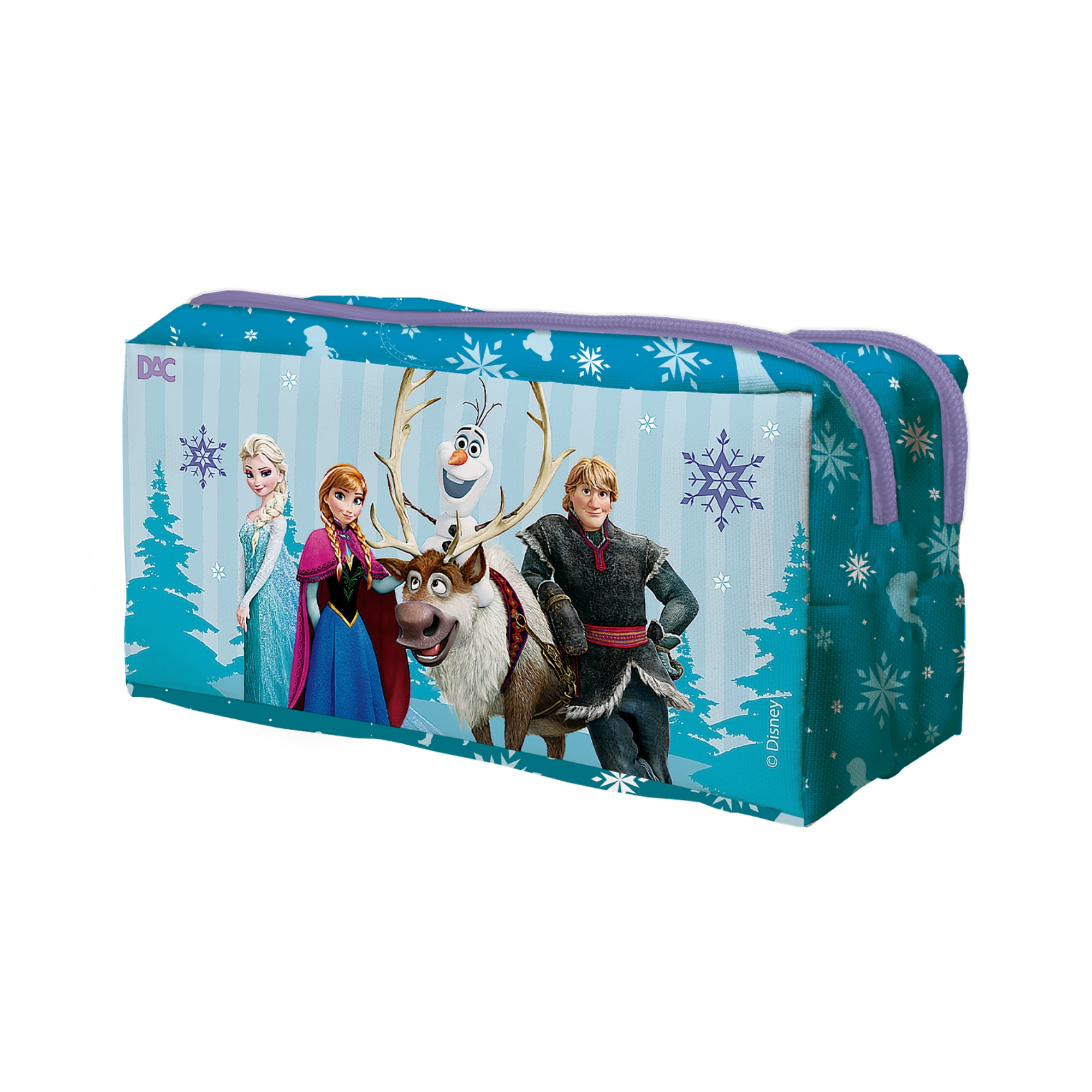 Estojo Duplo Frozen 2 Compartimentos com Zíper - DAC 5729