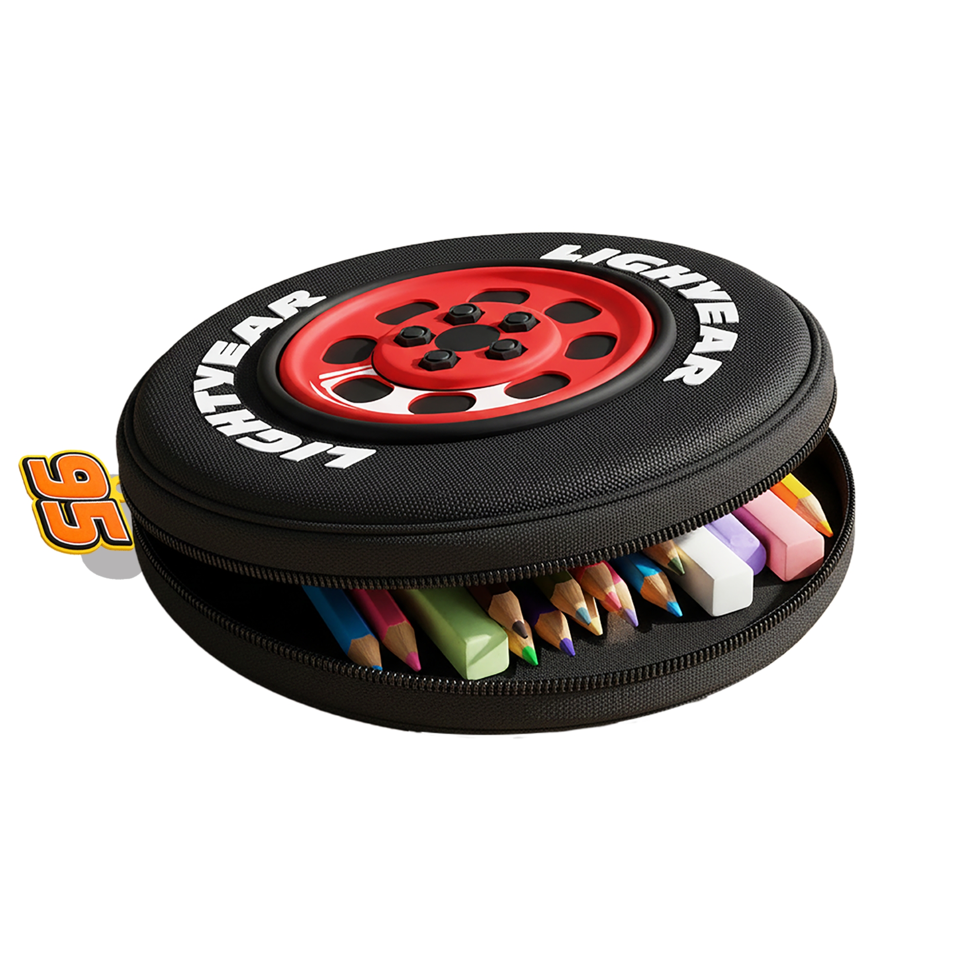 Estojo Escolar 3D Pneu Relâmpago McQueen Carros DAC - 5721