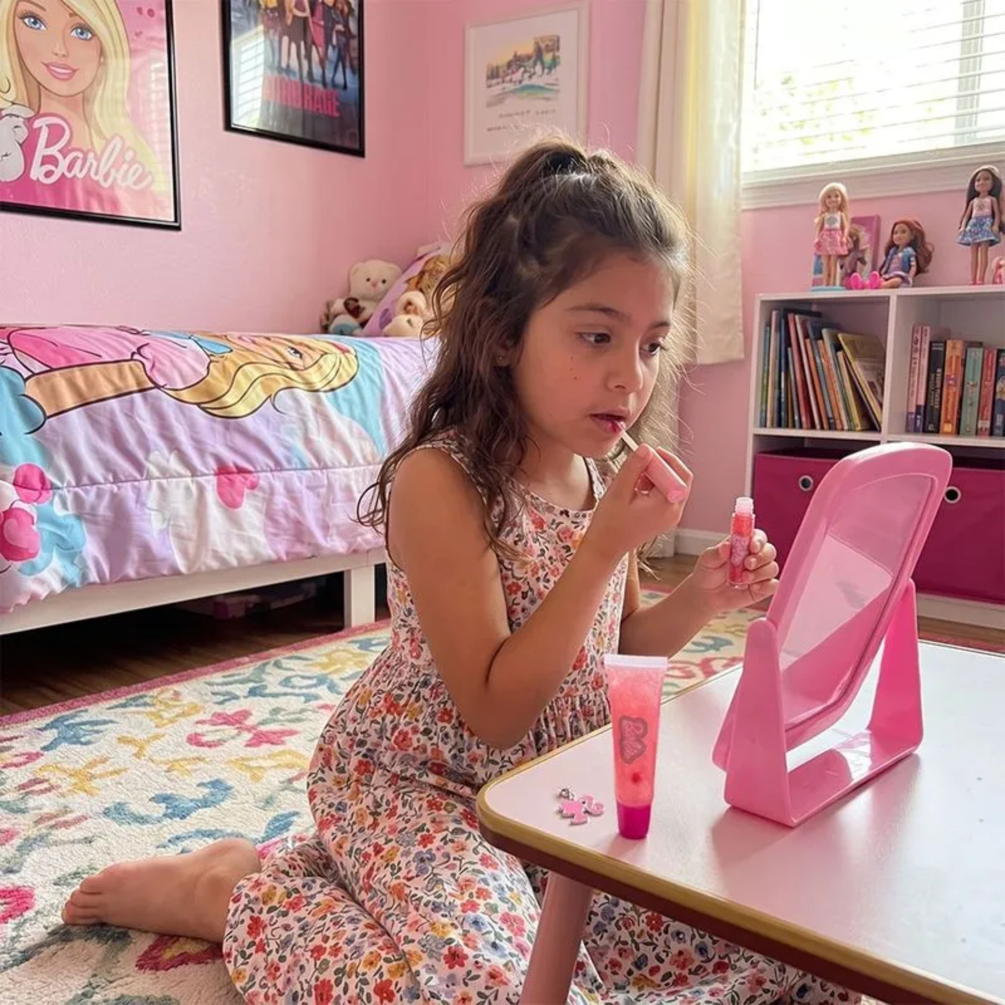 Kit Maquiagem Barbie Multikids - Paleta + Glosses