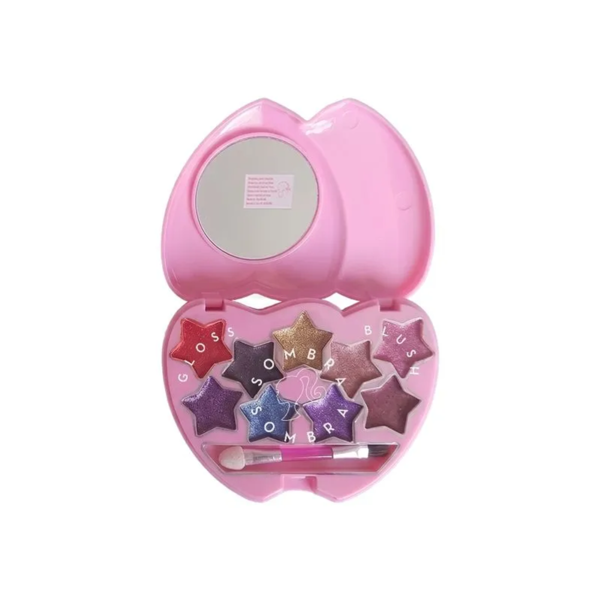 Kit Maquiagem Barbie Multikids - Paleta + Glosses
