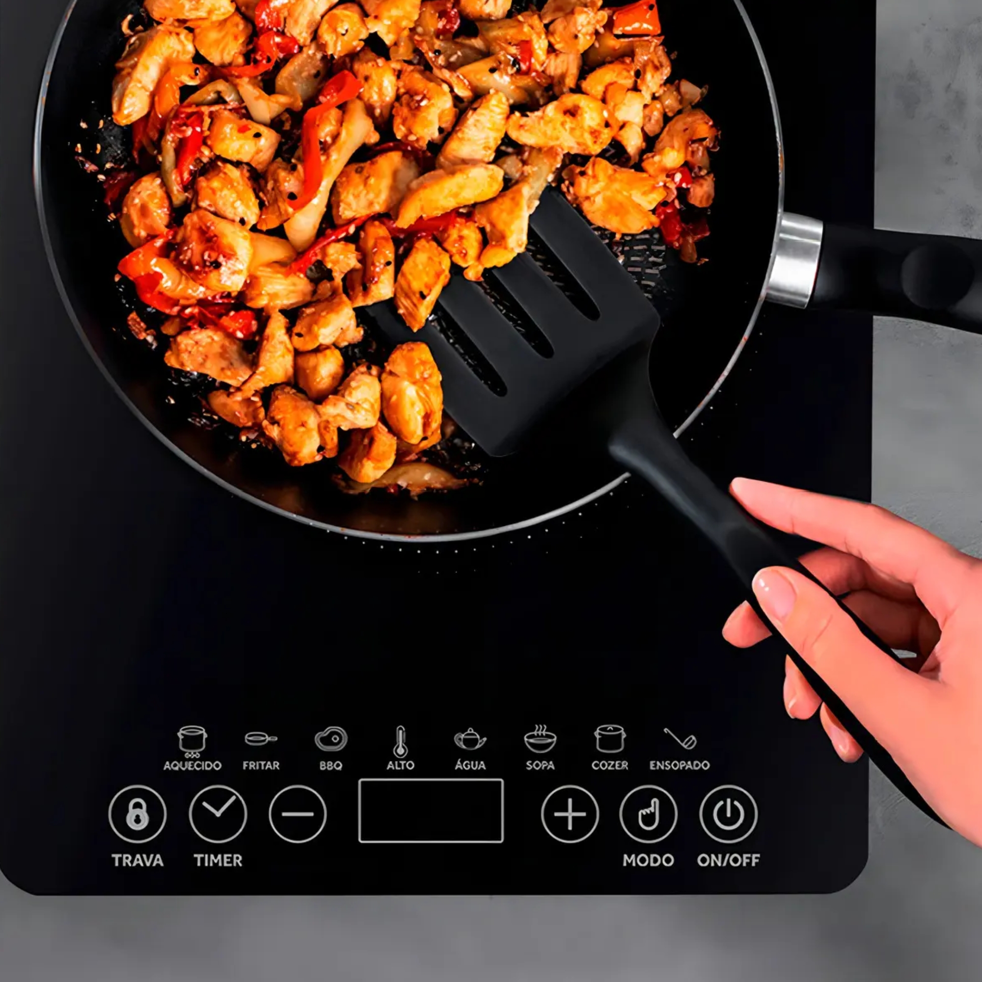 Cooktop Indução ACKI01I 1 Boca C/ Controle Temperatura 1200W 127V Agratto - 14464
