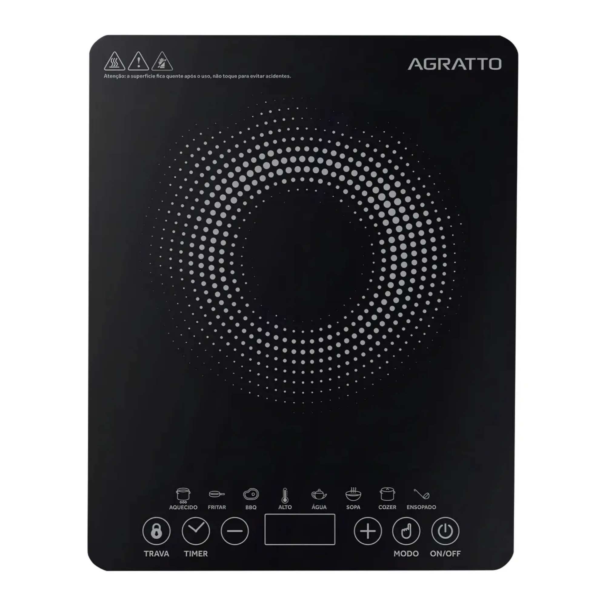 Cooktop Indução ACKI01I 1 Boca C/ Controle Temperatura 1200W 127V Agratto - 14464