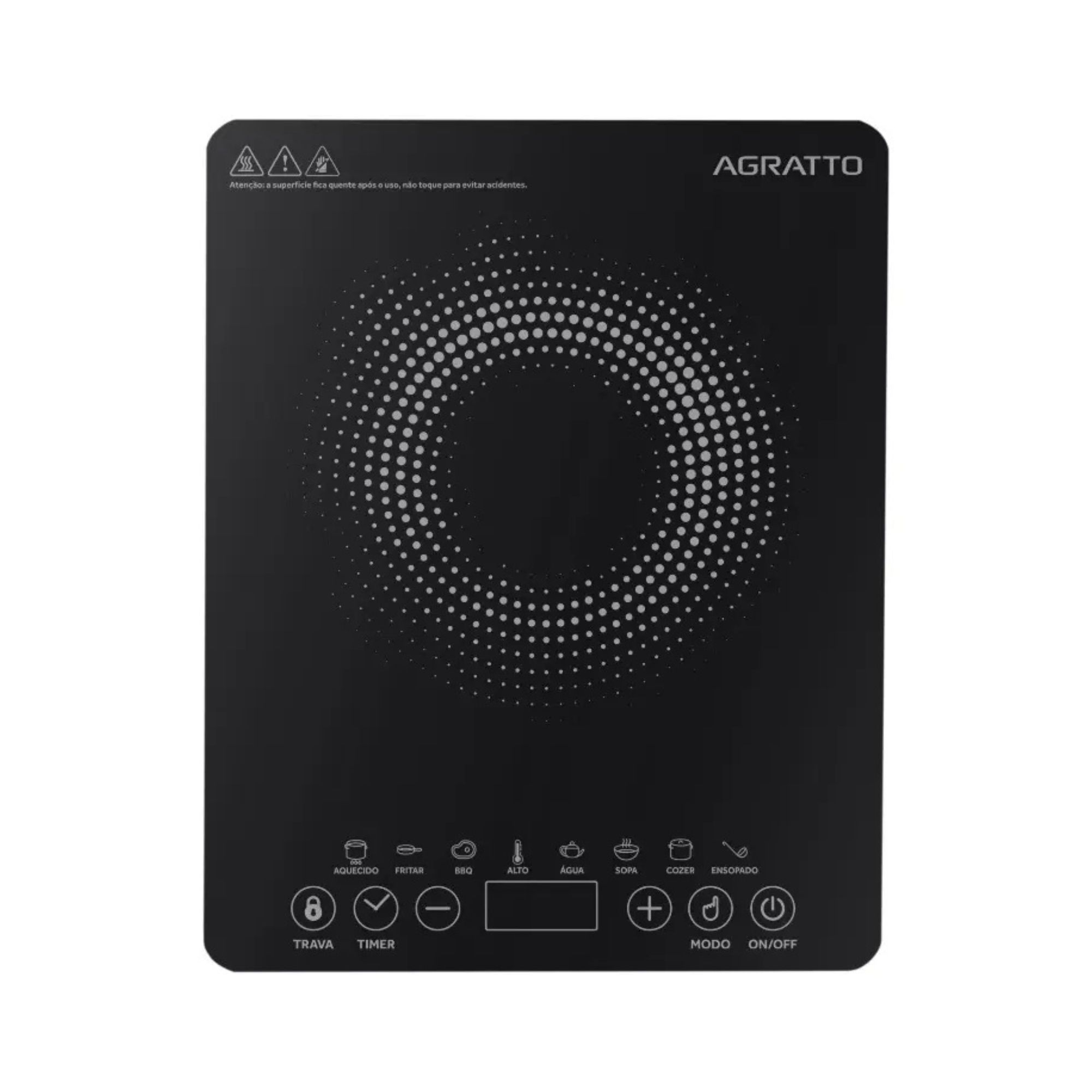 Cooktop Indução ACKLl01l-02 Preto 1 Boca 2000W 220V Agratto - 14465
