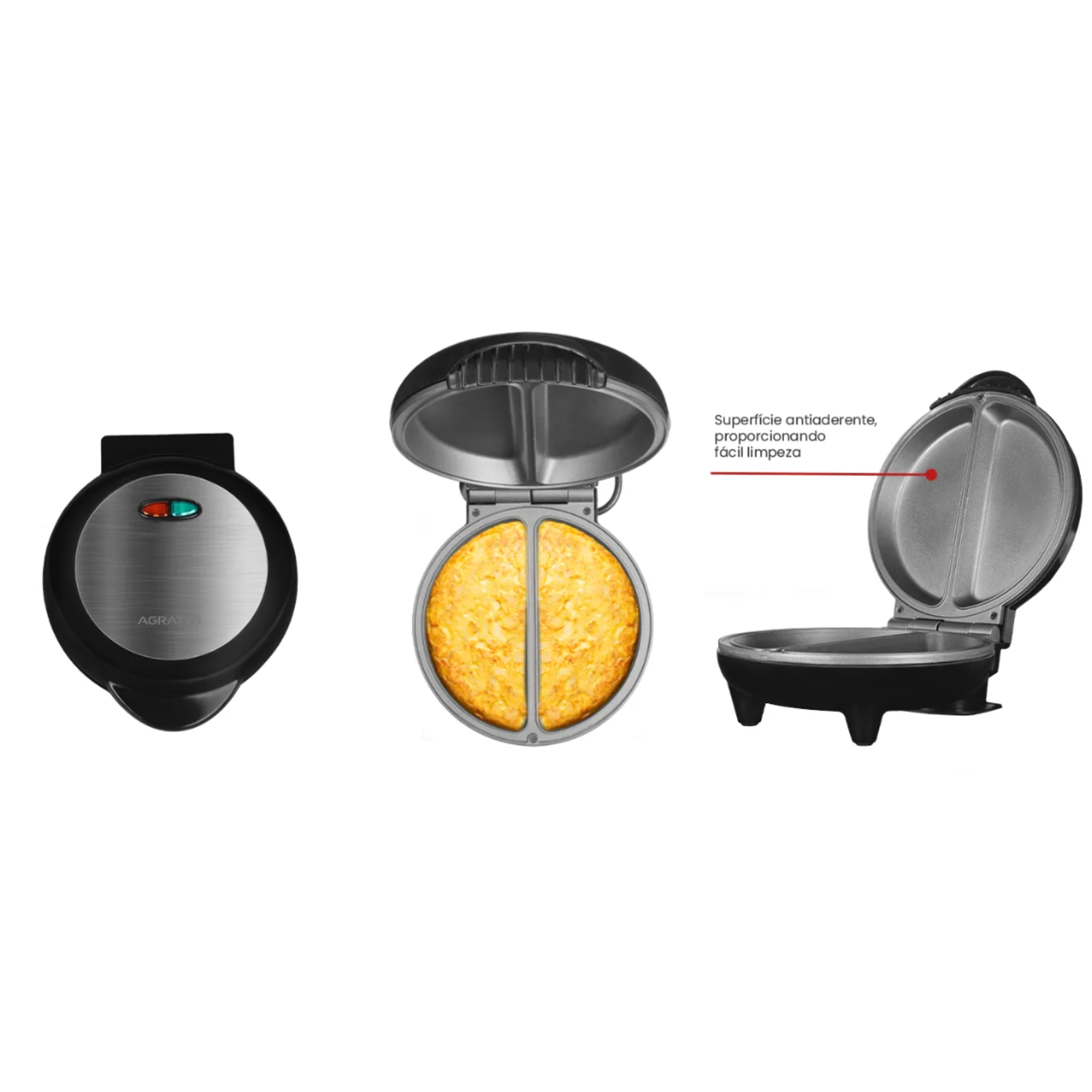 Omeleteira Elétrica Mr. Cheff AOIP01I-02 800W 220V Inox cor Preta Agratto - 16580