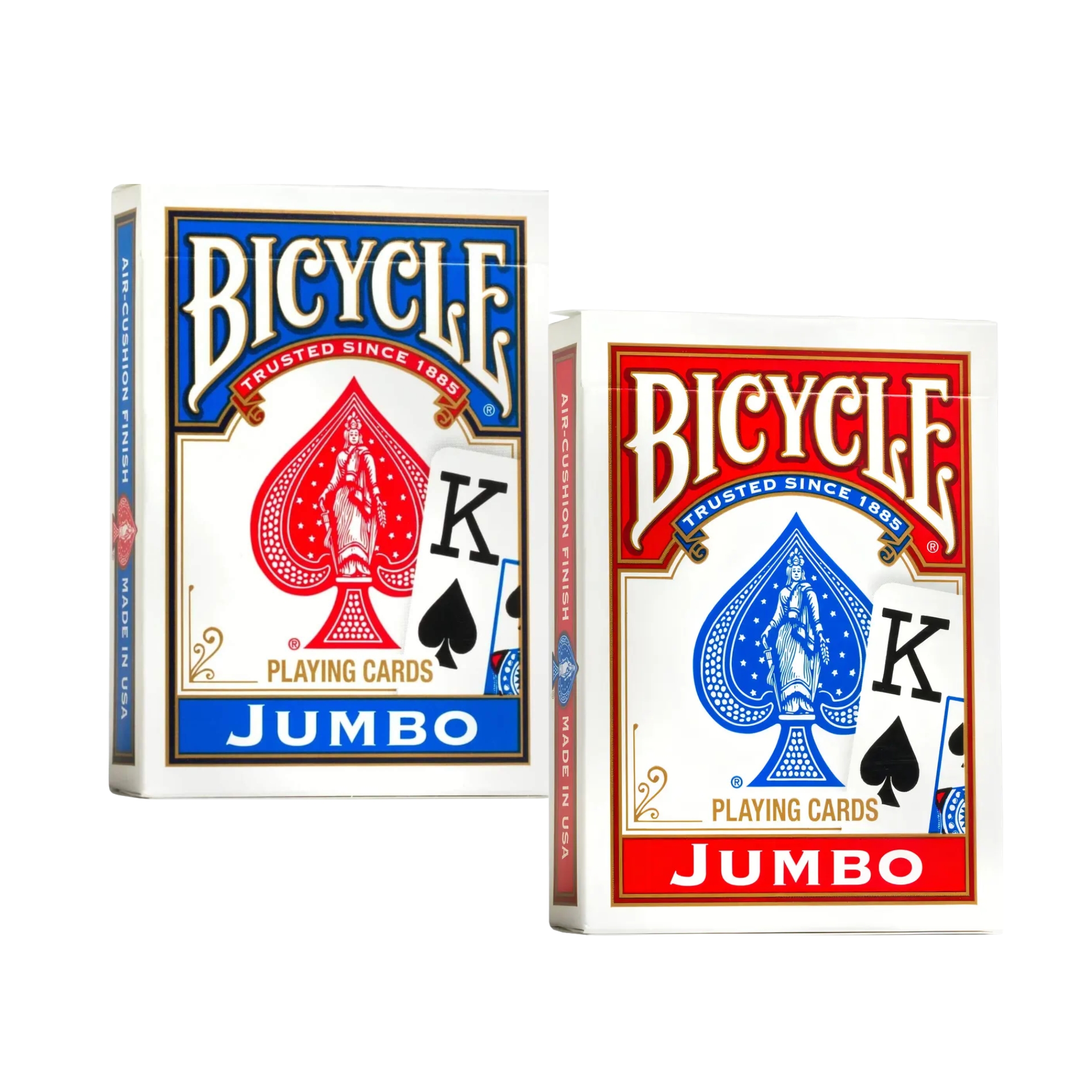 Kit 2 Baralhos Bicycle Jumbo Index com 52 Cartas + 2 Curingas Azul e Vermelho Copag - 83546