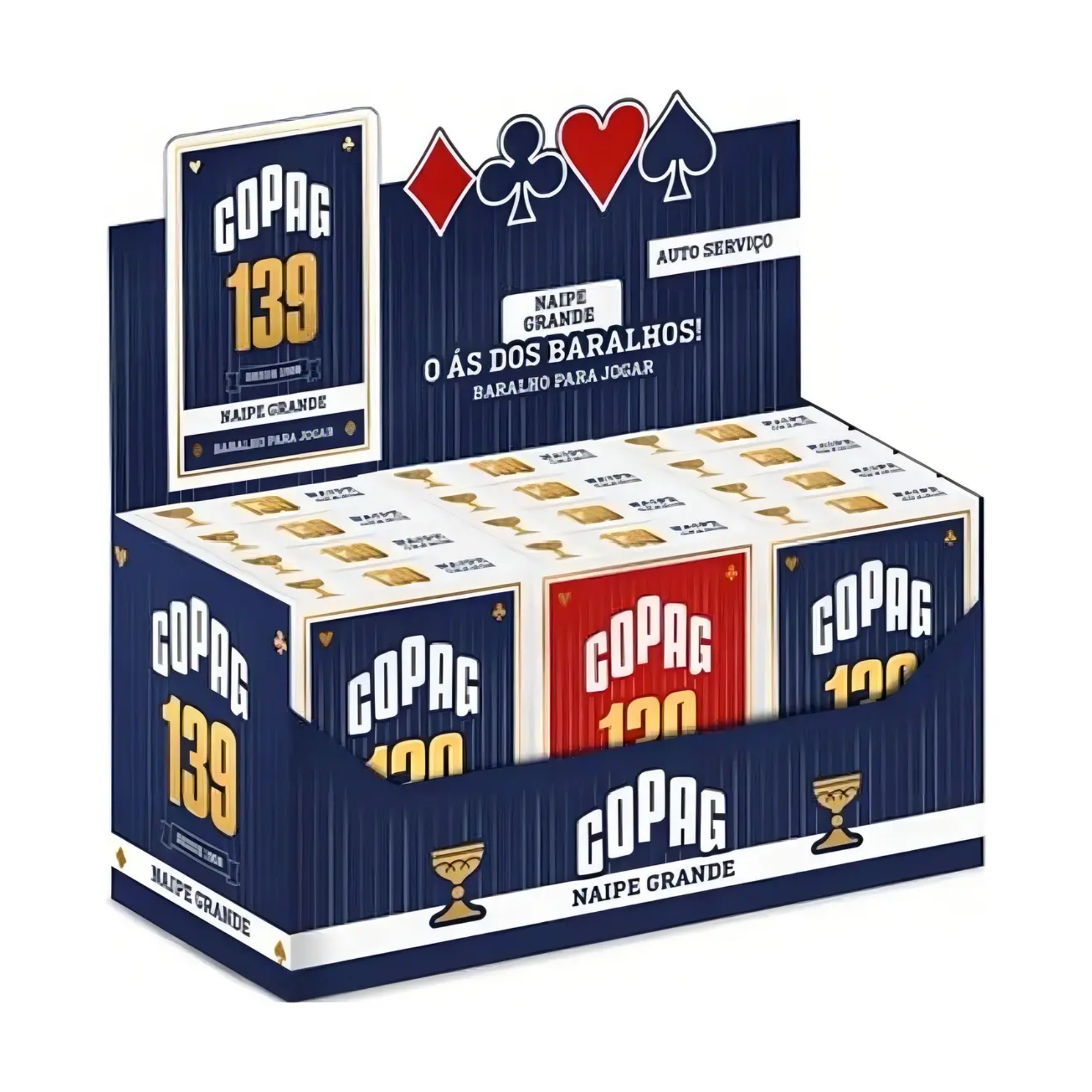 Kit 12 Baralhos 139 Naipe Grande Copag - 91026 CARTUCHO