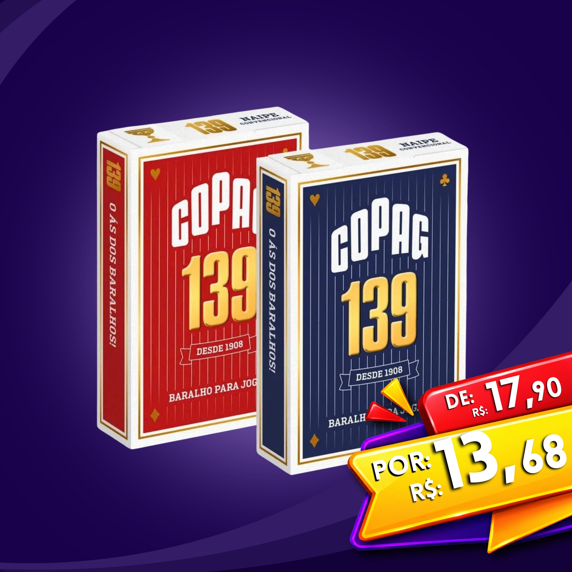 Kit Especial 1 Copag BR Mania - Mix Completo de 26 Produtos entre Baralhos e Jogos