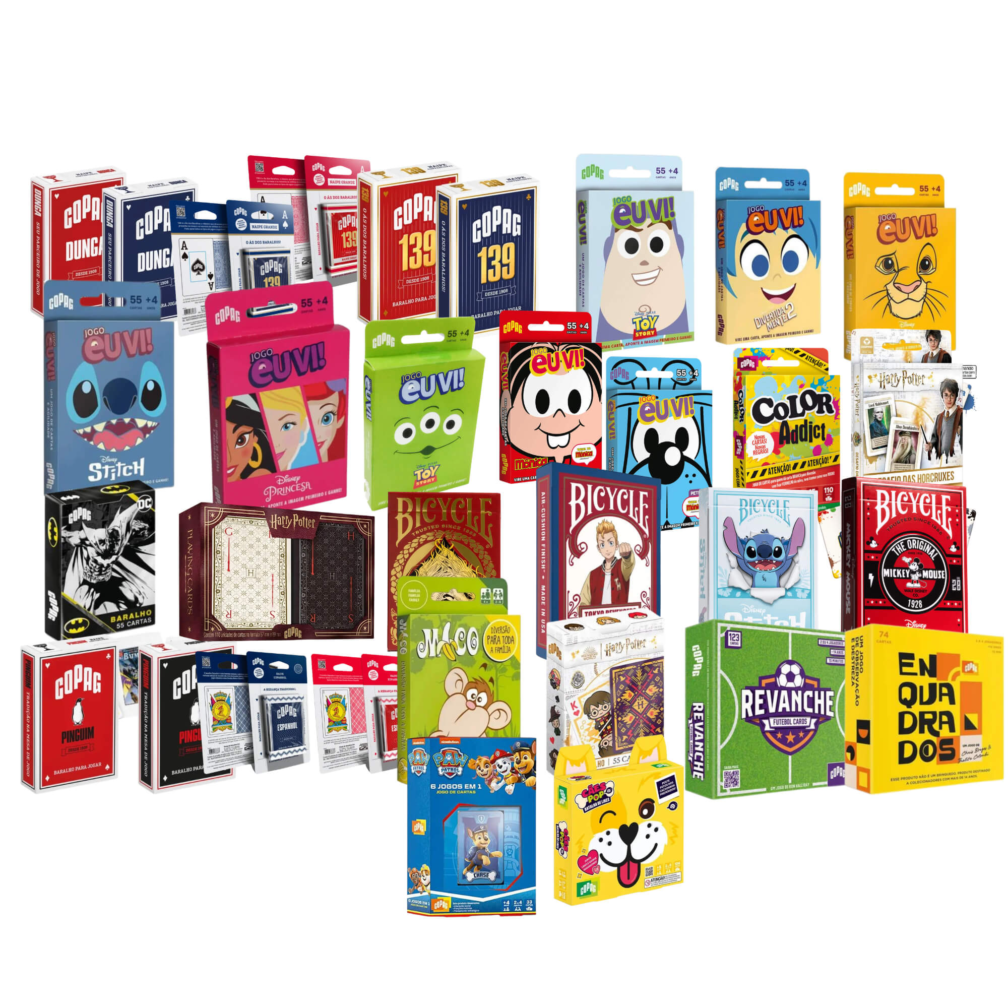 Kit 2 Especial Copag BR Mania - Mix Completo de 26 Produtos entre Baralhos e Jogos