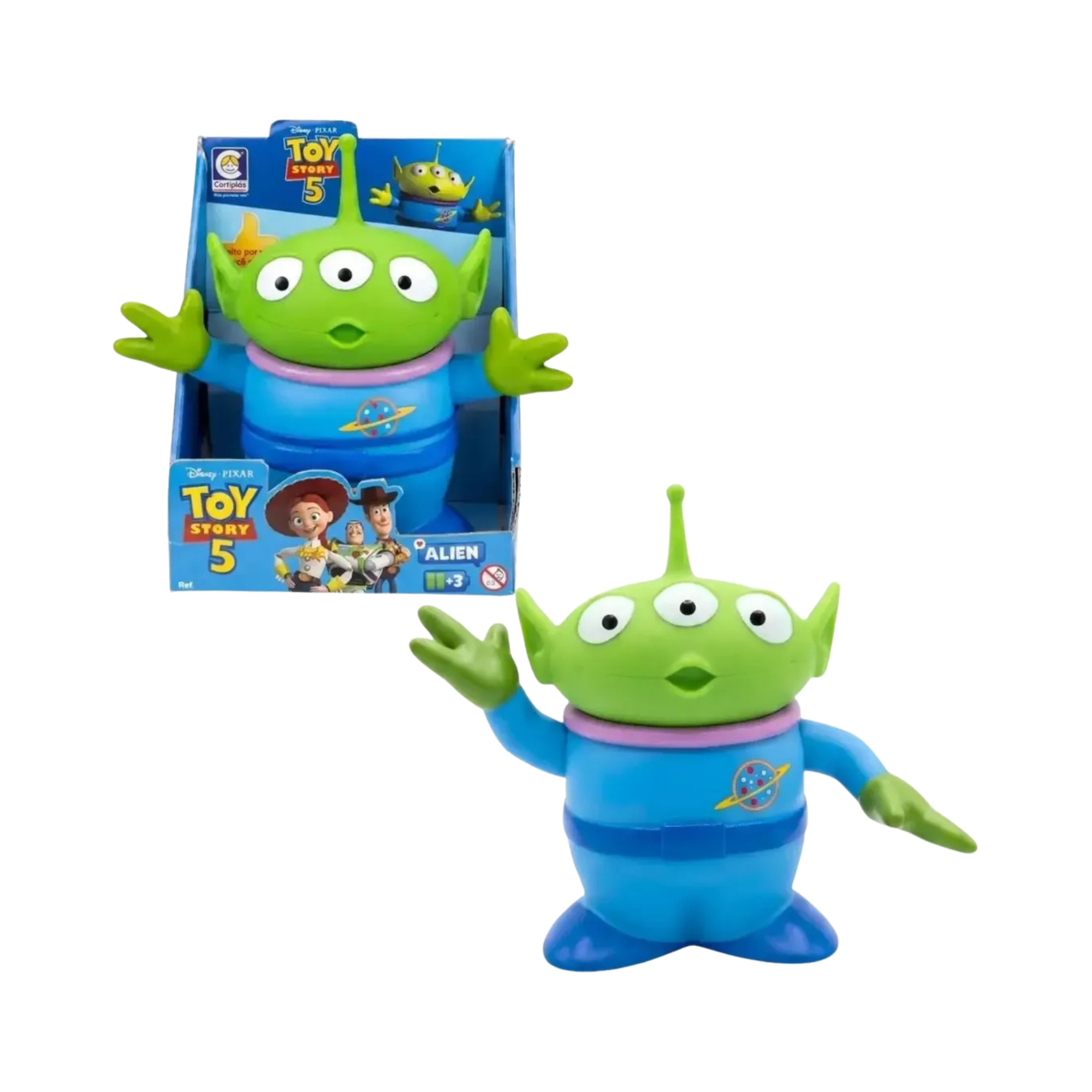 Kit Bonecos Toy Story Disney Pixar Cotiplás Rex + Alien