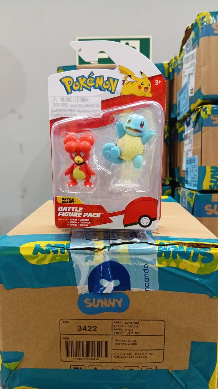 FIGURAS DE BATALHAS MAGBY E SQUIRTLE Sunny - 003422