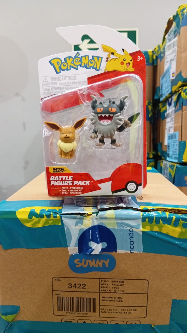 FIGURAS DE BATALHAS EEVEE E PERRSERKER Sunny - 003422
