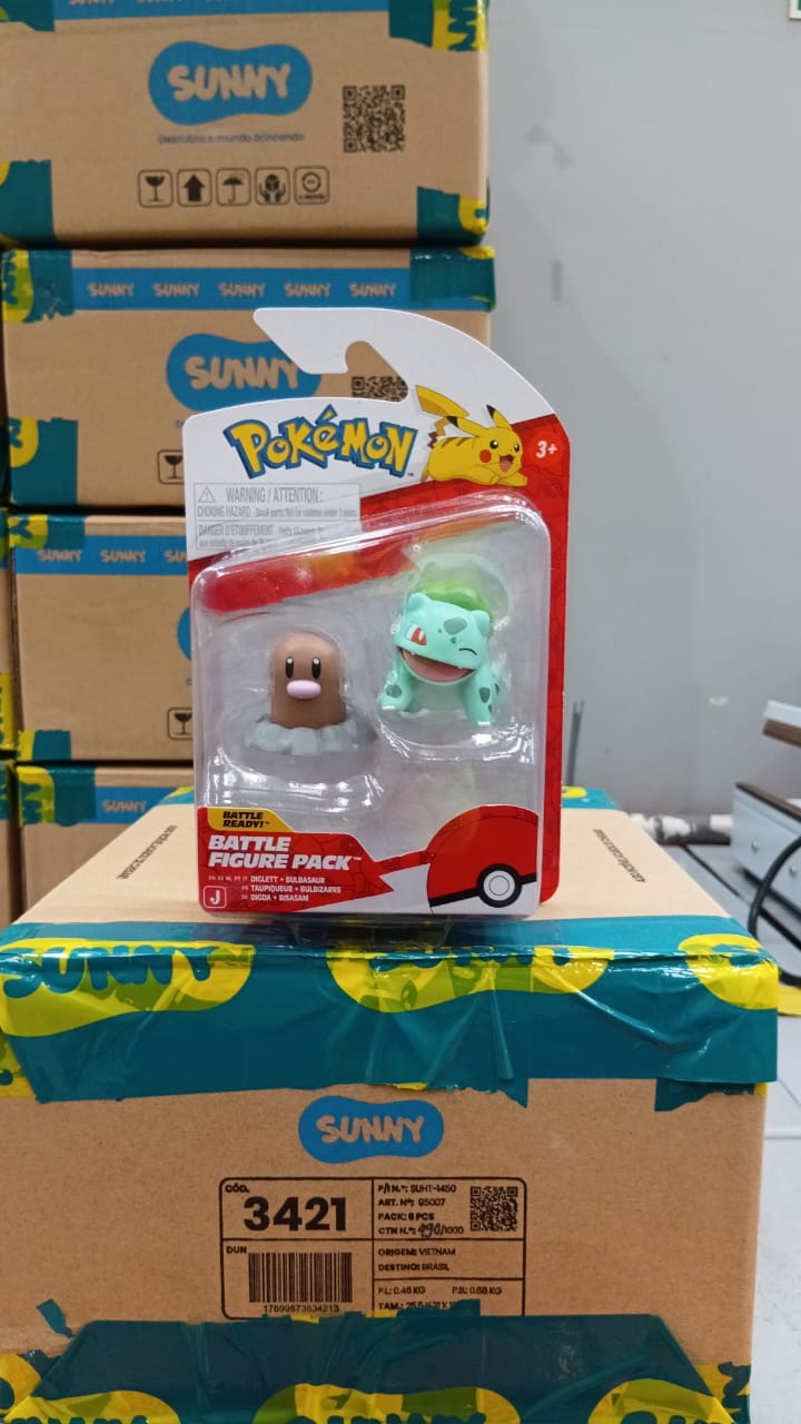 PACK FIGURA DE BATALHA DIGLETT E BULBASAUR Sunny - 003421