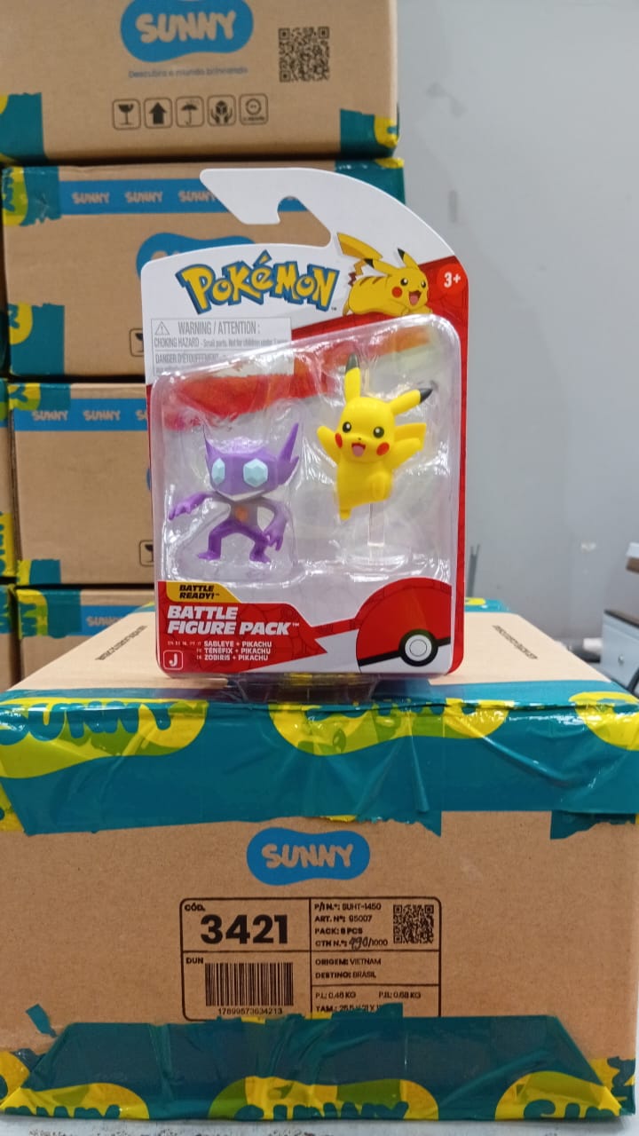 PACK FIGURA DE BATALHA SABLEYE E PIKACHU Sunny - 003421