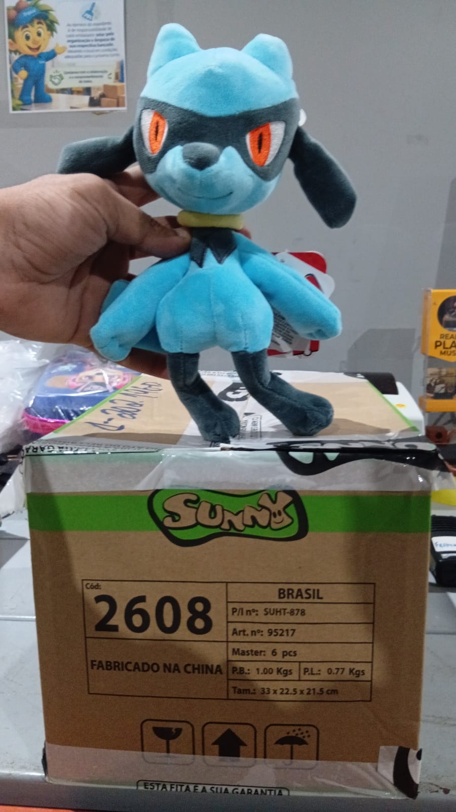 PELUCIA POKEMON 8" RIOLU Sunny - 002608