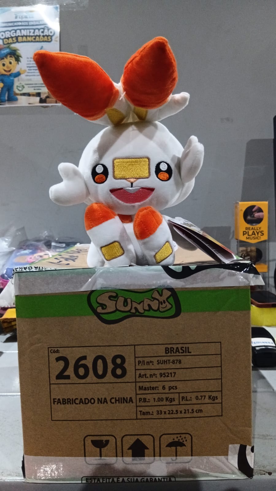 PELUCIA POKEMON 8" SCORBUNNY Sunny - 002608