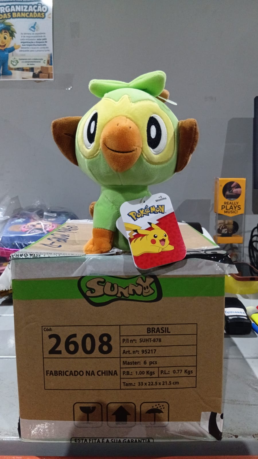 PELUCIA POKEMON 8" GROOKEY Sunny - 002608