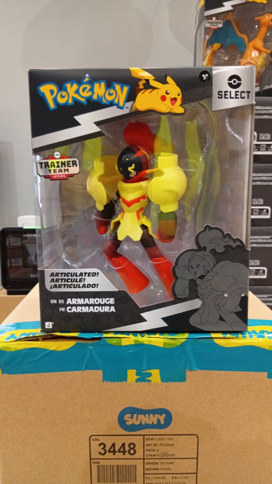 FIGURA ARTICULADA POKEMON 6" ARMAROUGE Sunny - 003448