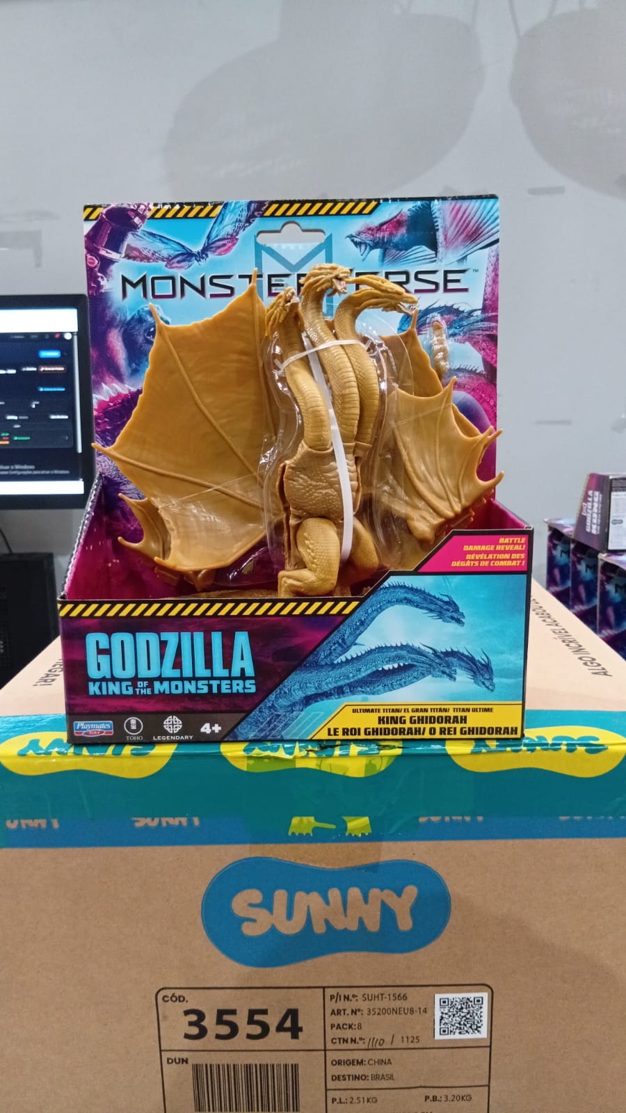 FIGURAS 6" MONSTERVERSE O REI GHIDORAH Sunny - 003554