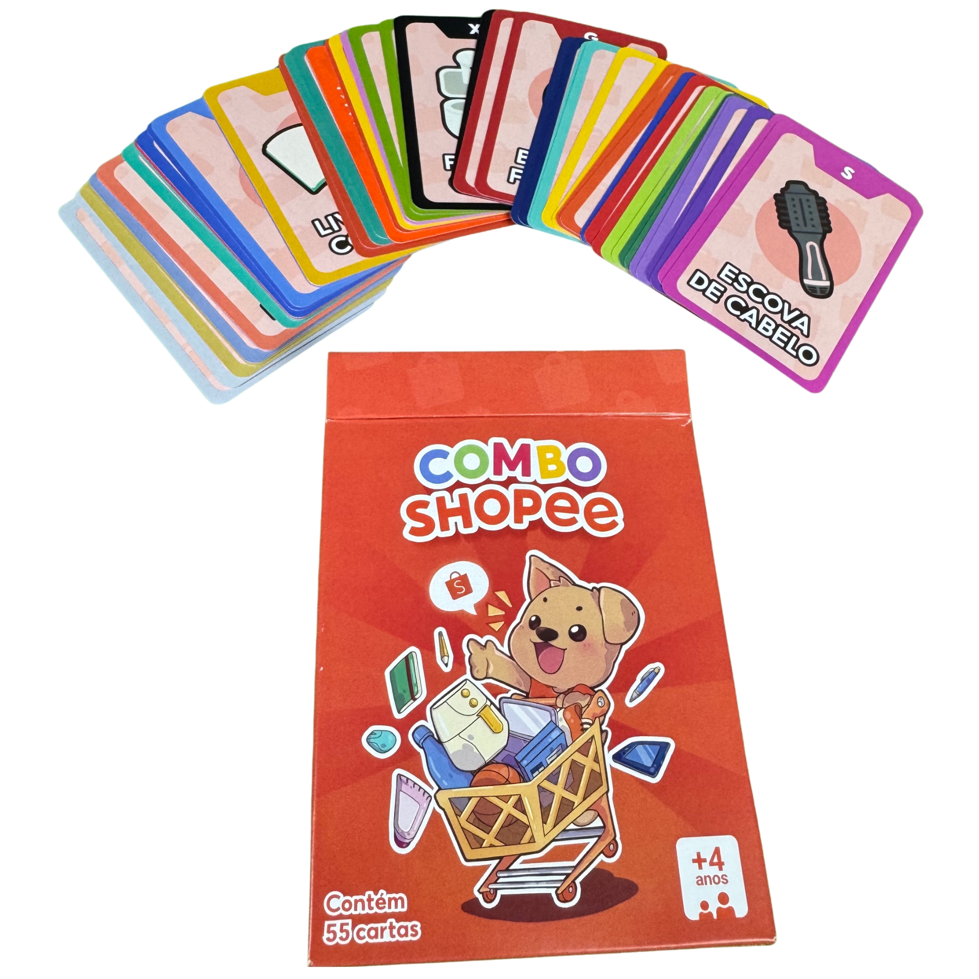 Jogo Combo Shopee c/ 55 Cartas Copag - 37382 (EXCLUSIVO SHOPEE KIDS)